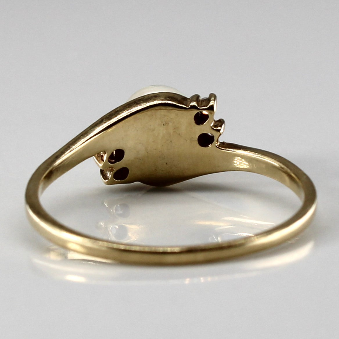 Bypass Pearl & Diamond Ring | 0.02ctw | SZ 6.25 |