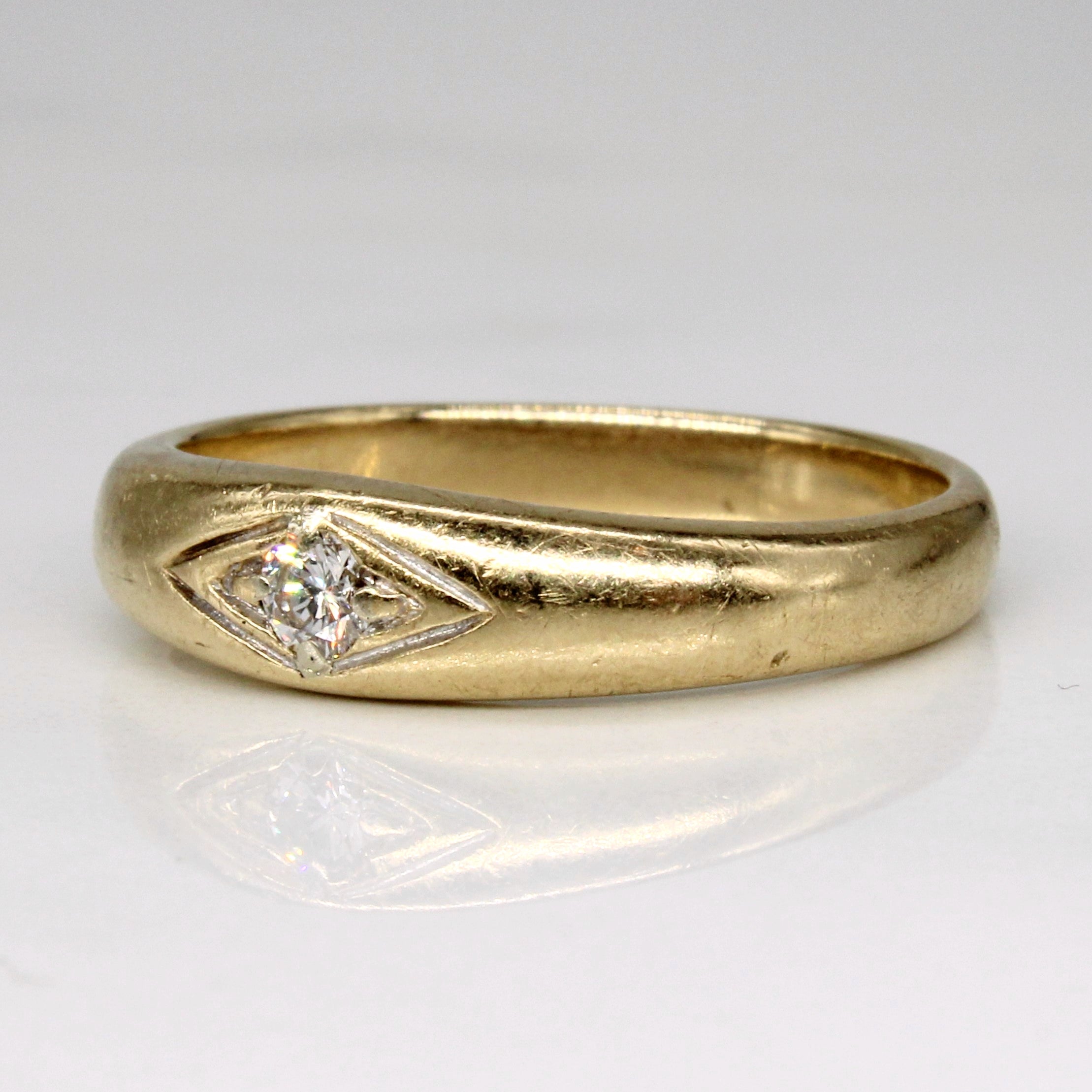 Bague en diamant unique | 0,12 ct | Taille 8,5 |