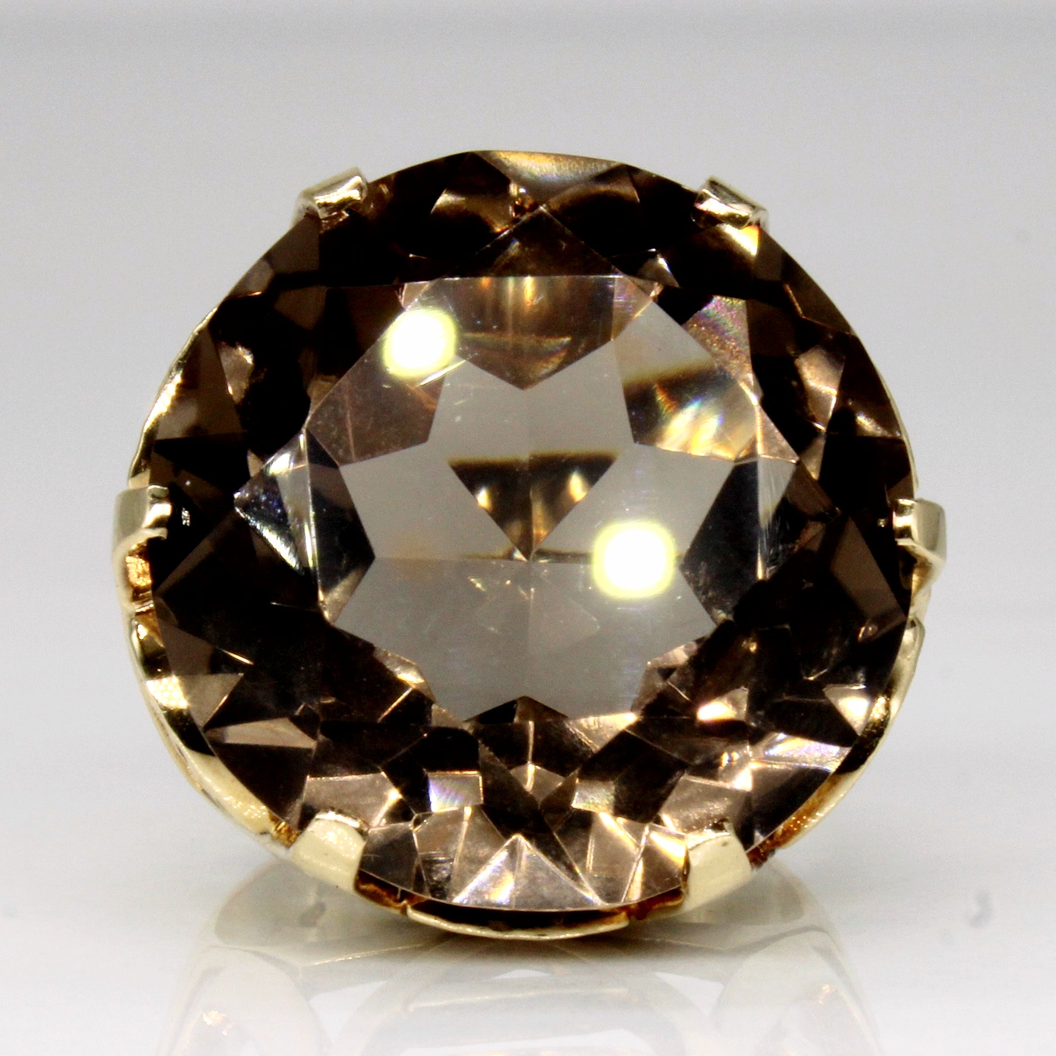 Smoky Quartz Cocktail Ring | 22.00ct | SZ 5.5 |