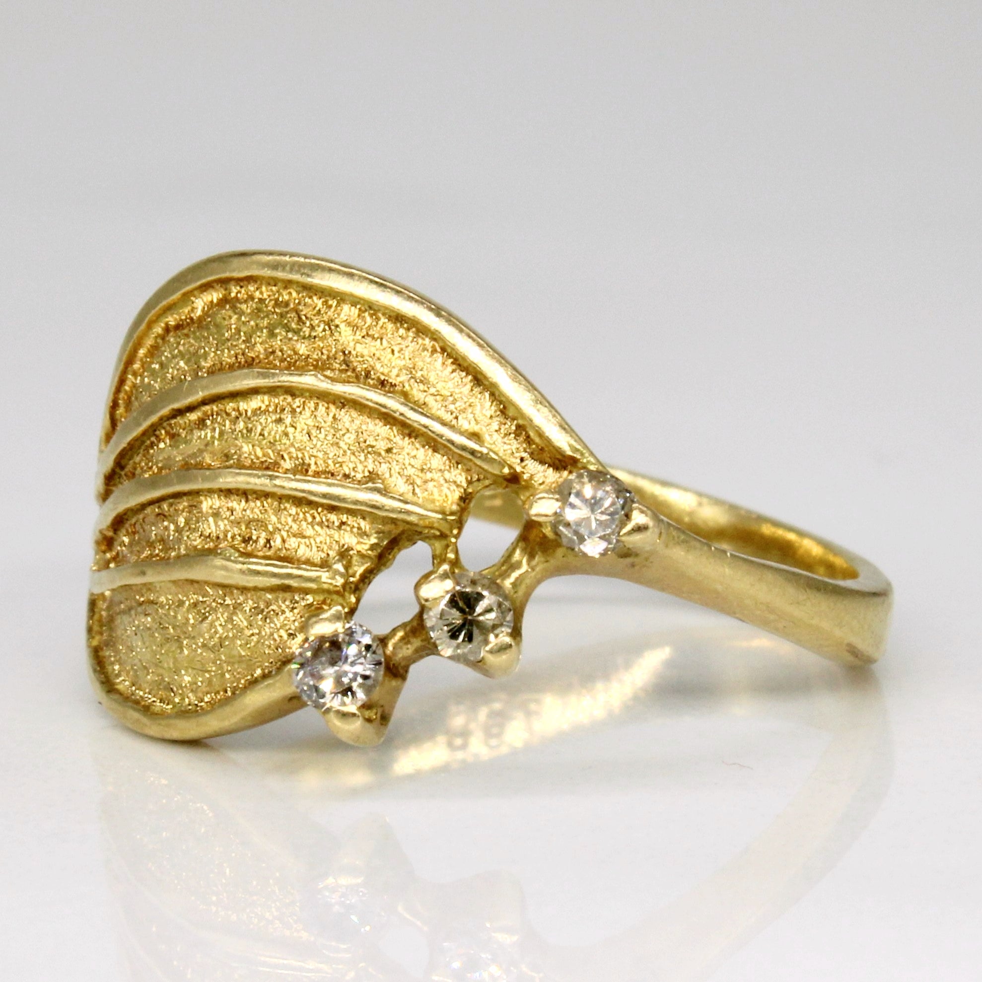 Abstract Three Stone Diamond Ring | 0.09ctw | SZ 5.75 |