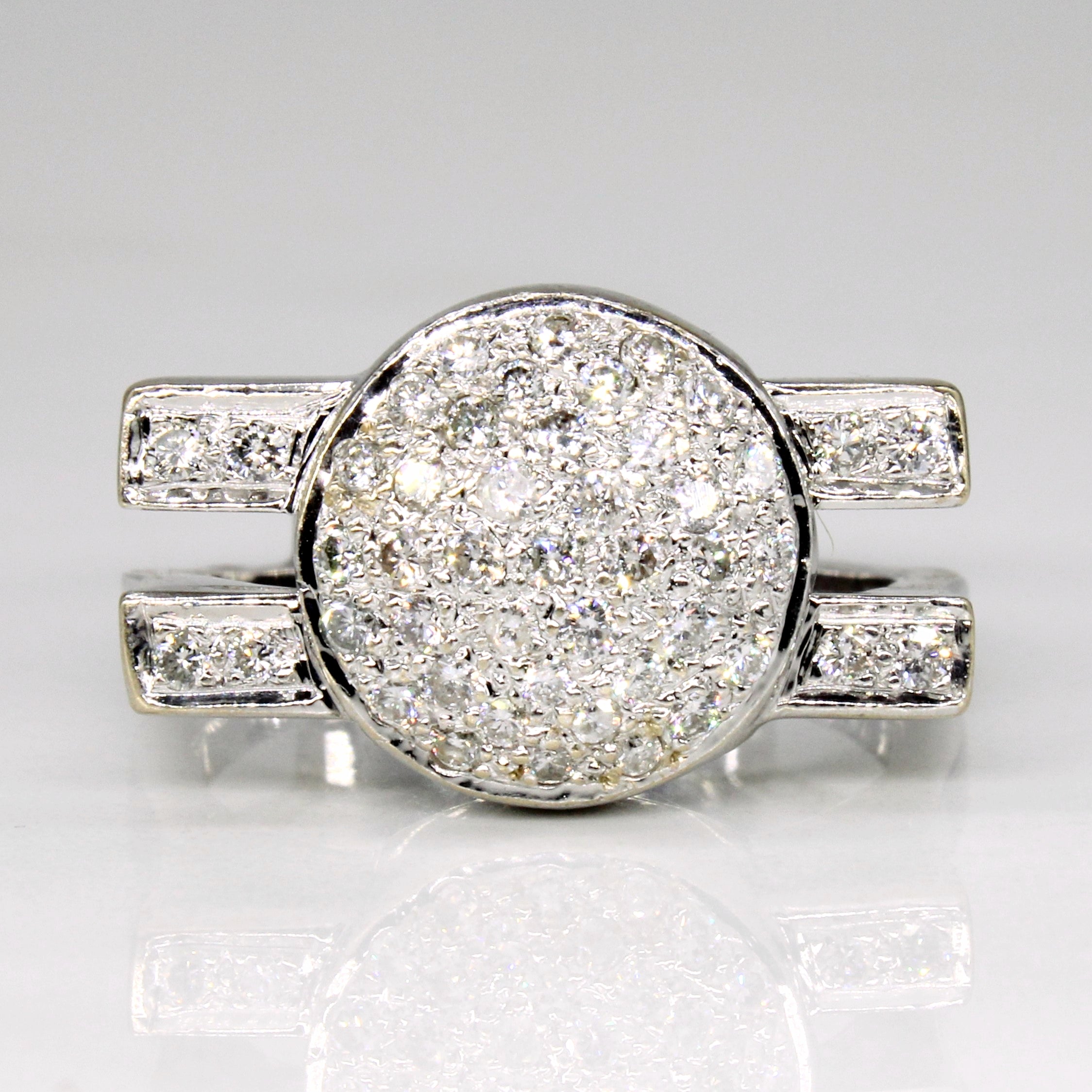 Pave Set Diamond Ring | 0.50ctw | SZ 8 |