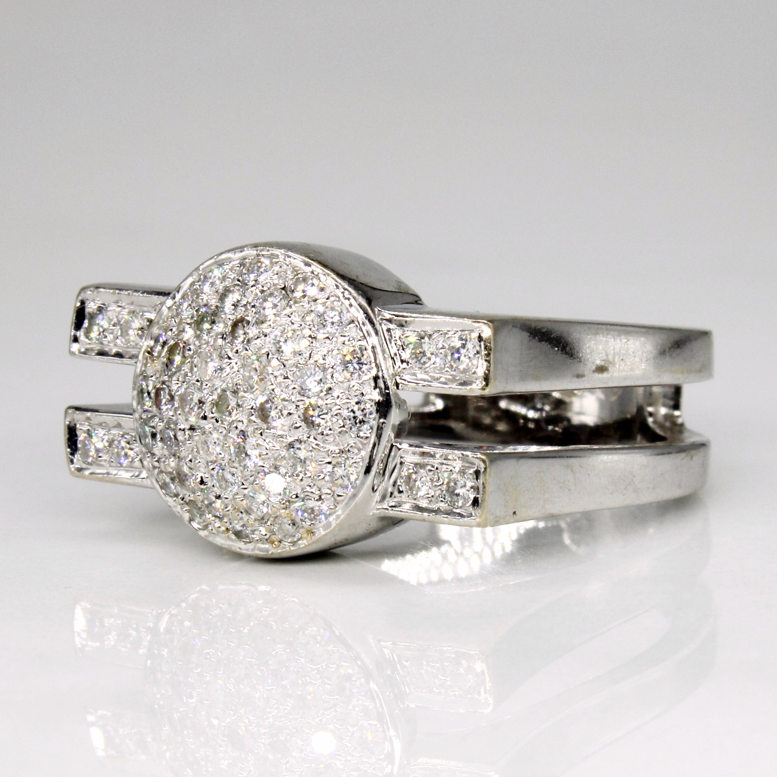 Pave Set Diamond Ring | 0.50ctw | SZ 8 |