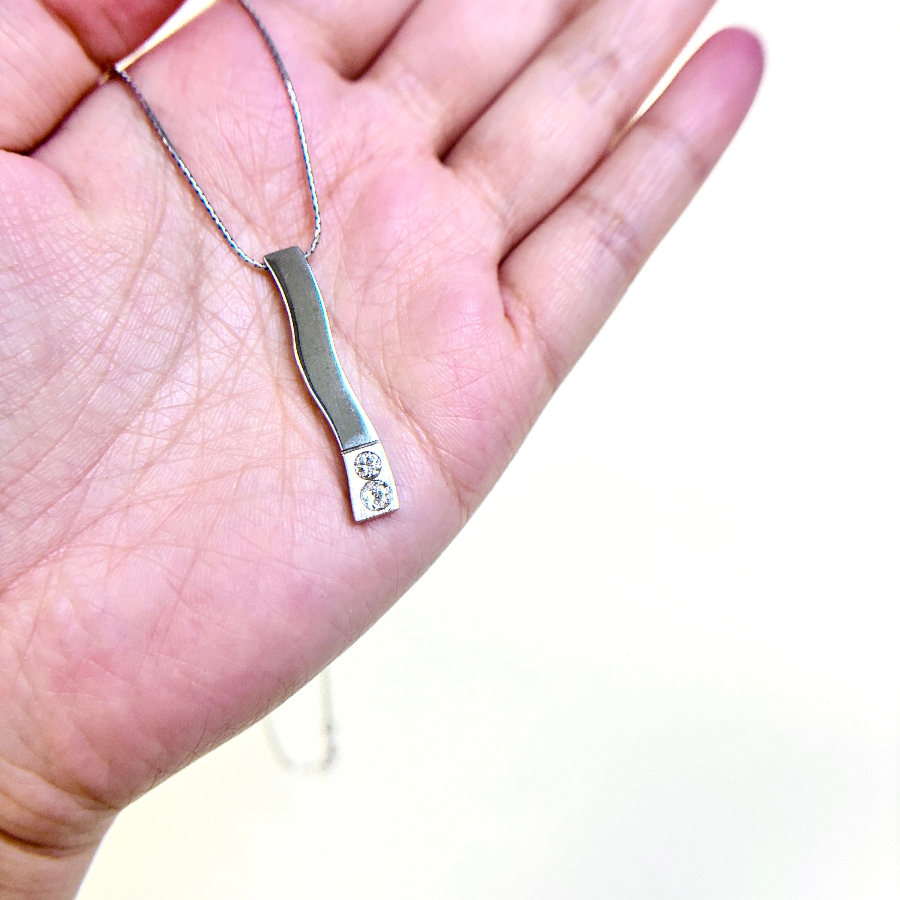 18k White Gold Diamond Necklace | 0.30ctw | 16"