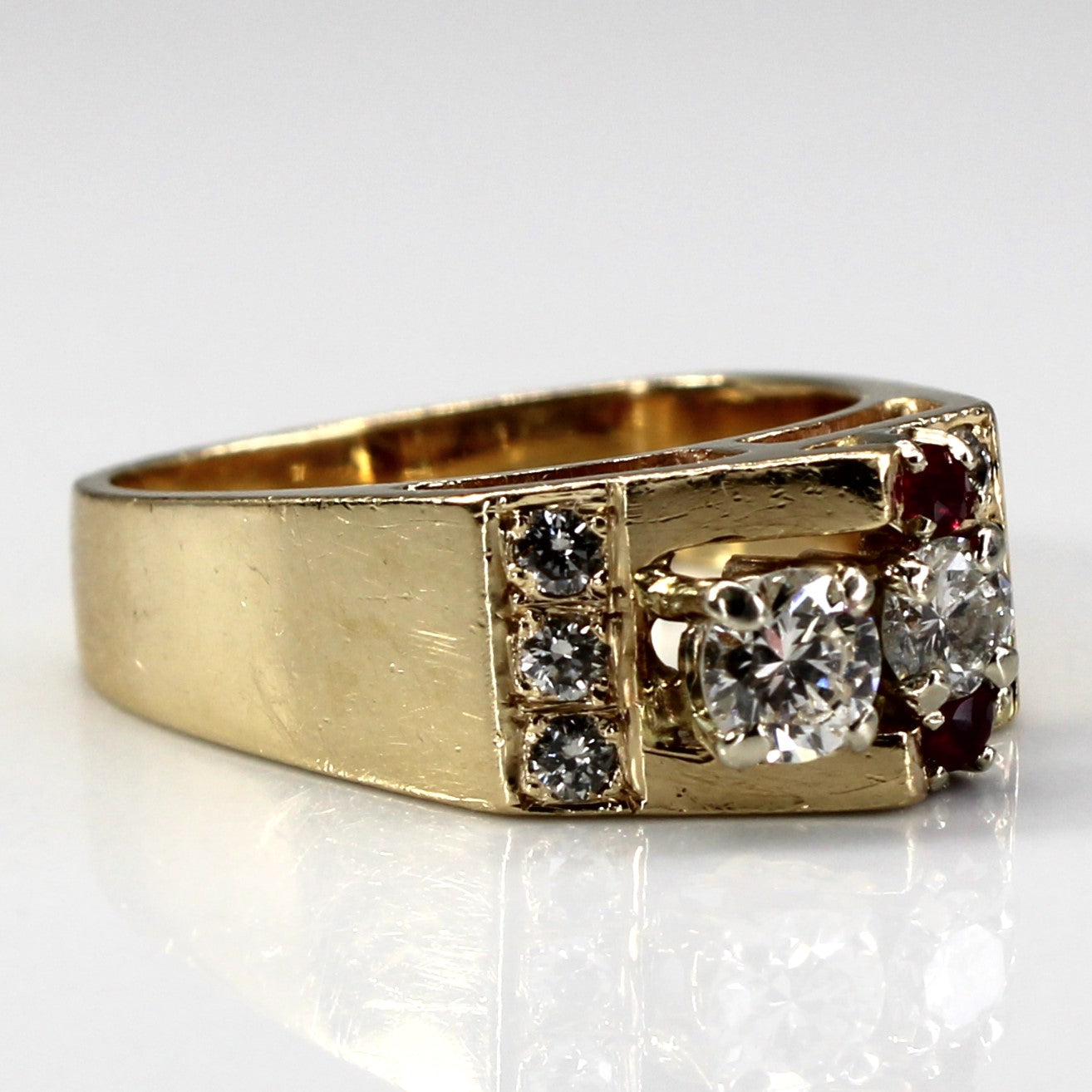 High Set Diamond & Ruby Ring | 0.56ctw | 0.06ctw | SZ 5.5 |
