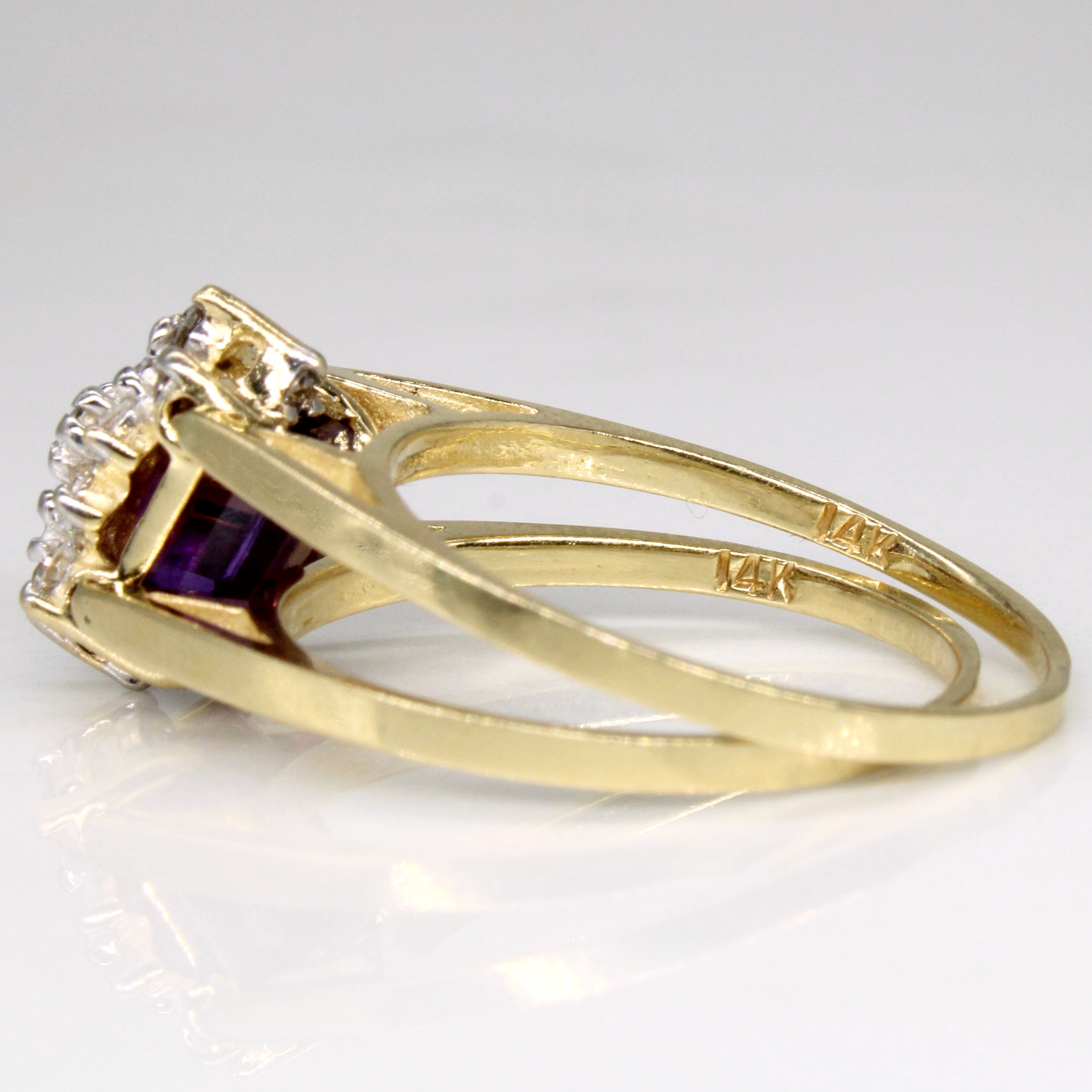 Amethyst & Diamond Flipping Face Ring | 0.45ct, 0.23ctw | SZ 6.75 |