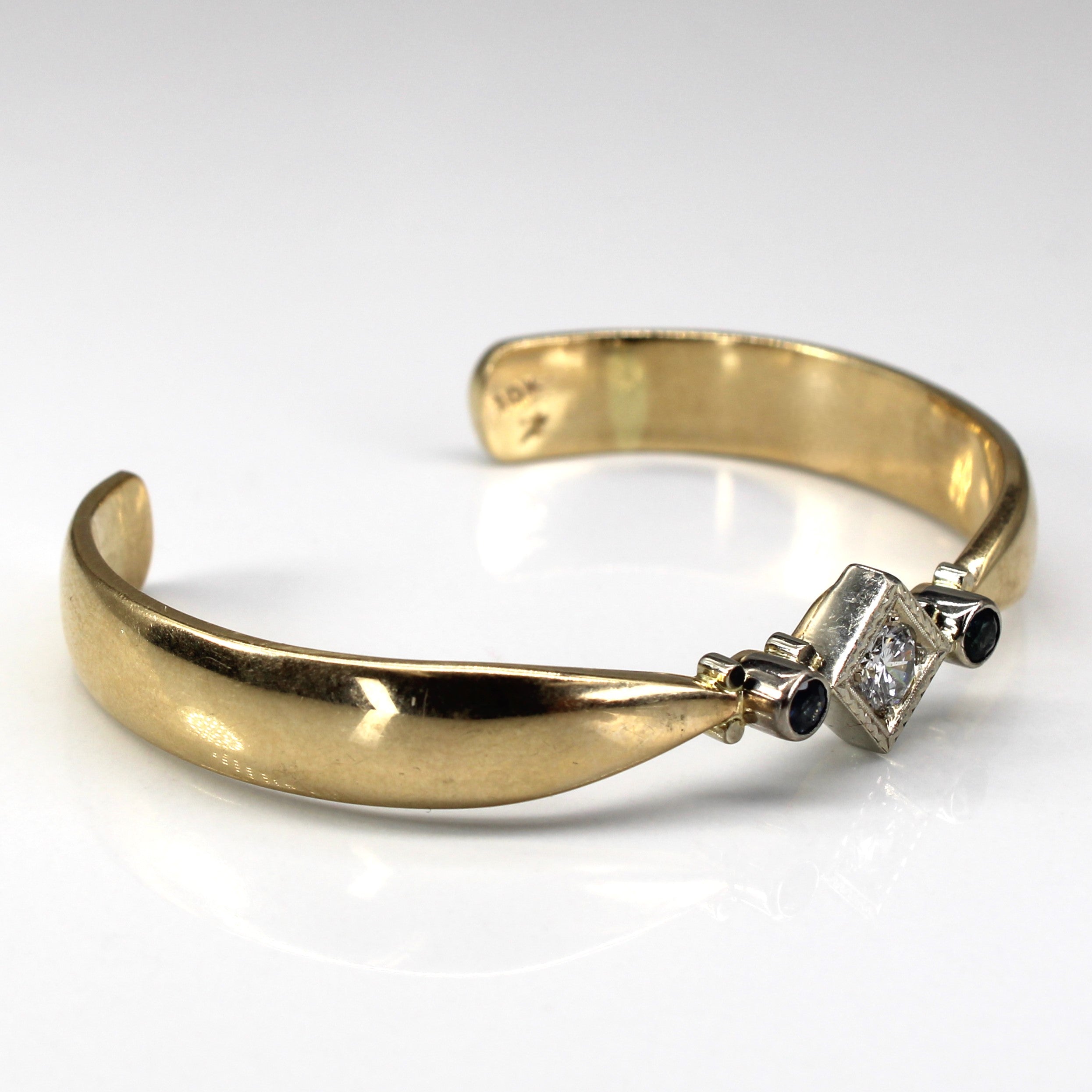 Diamond & Sapphire Gold Bracelet | 0.37ct | 0.24ctw | 5"|