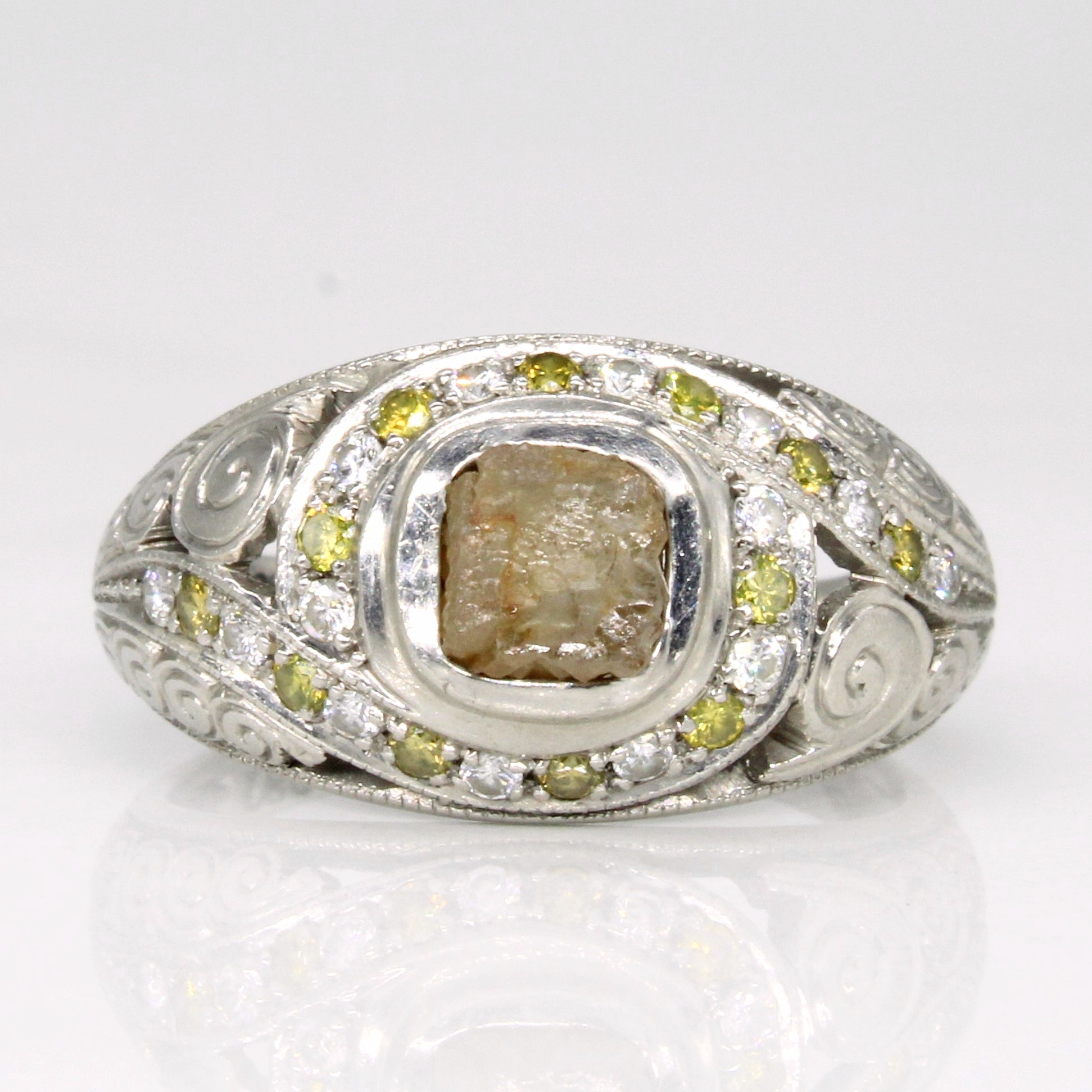 Rough Diamond Engagement Ring | 2.06ctw | SZ 7 |