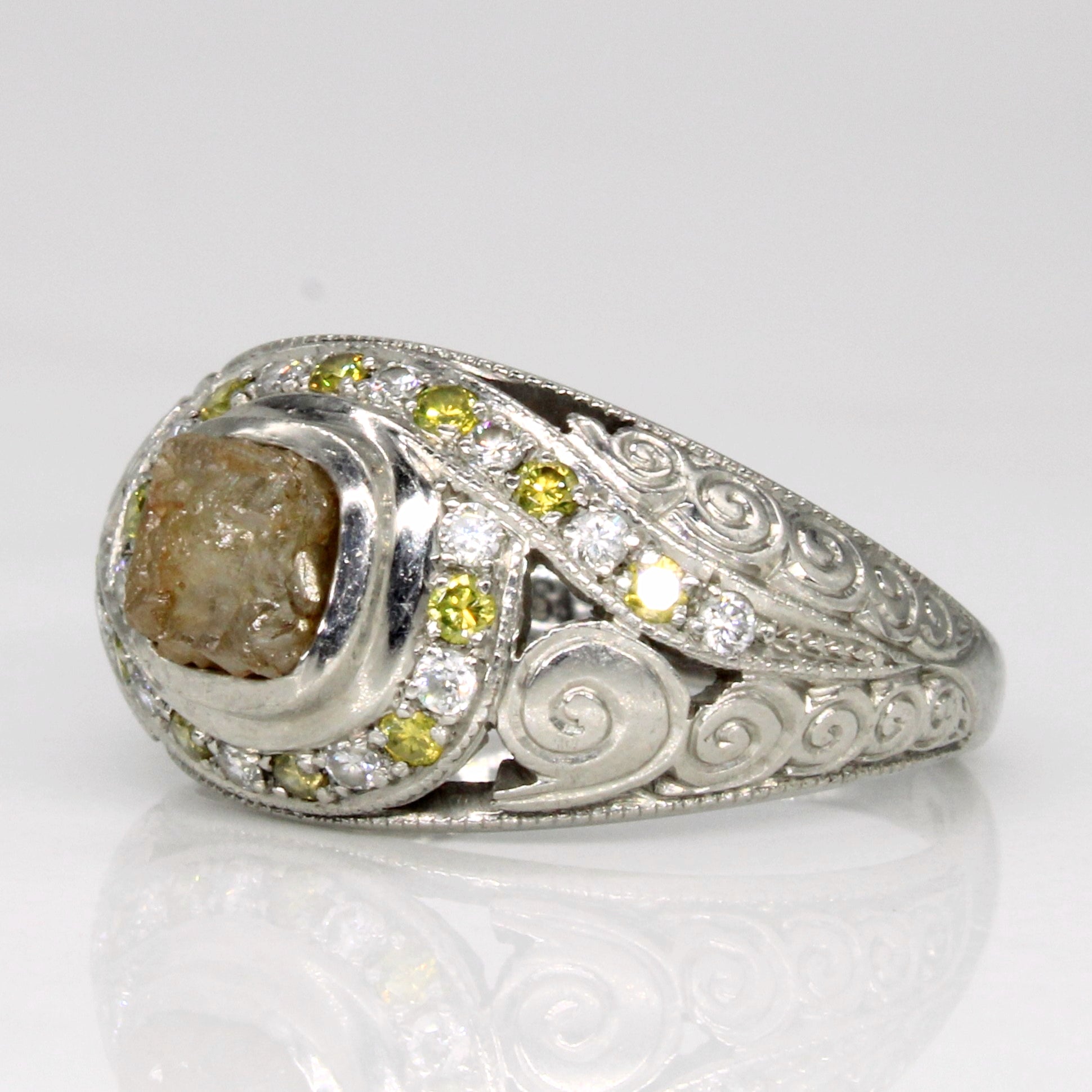 Rough Diamond Engagement Ring | 2.06ctw | SZ 7 |