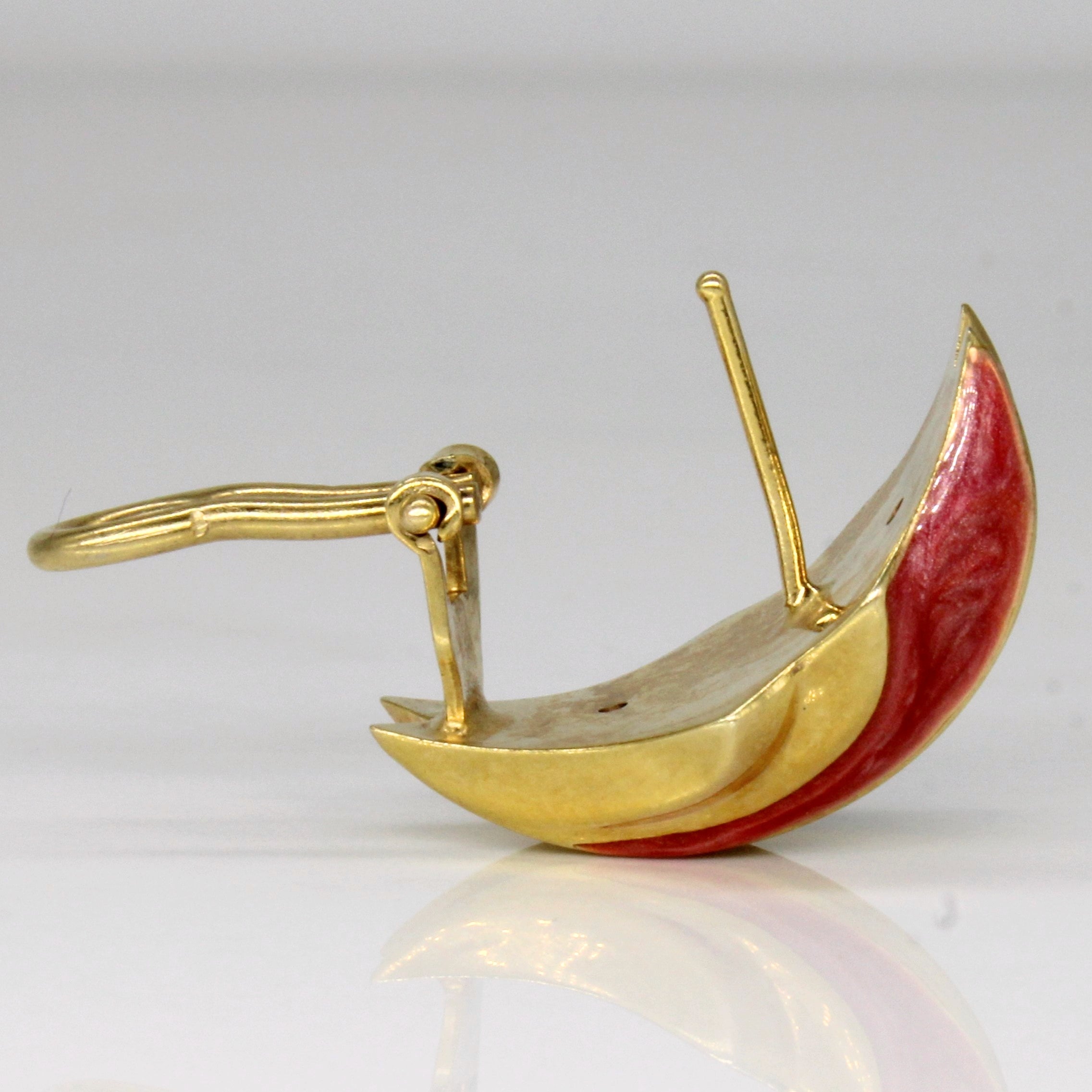Black & Red Enamel Earrings