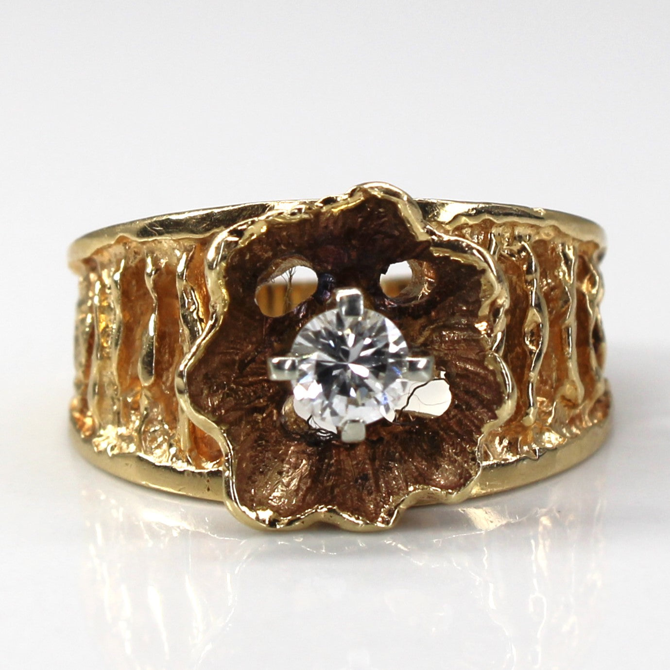 Flower Design Diamond Ring | 0.23ct | SZ 6 |