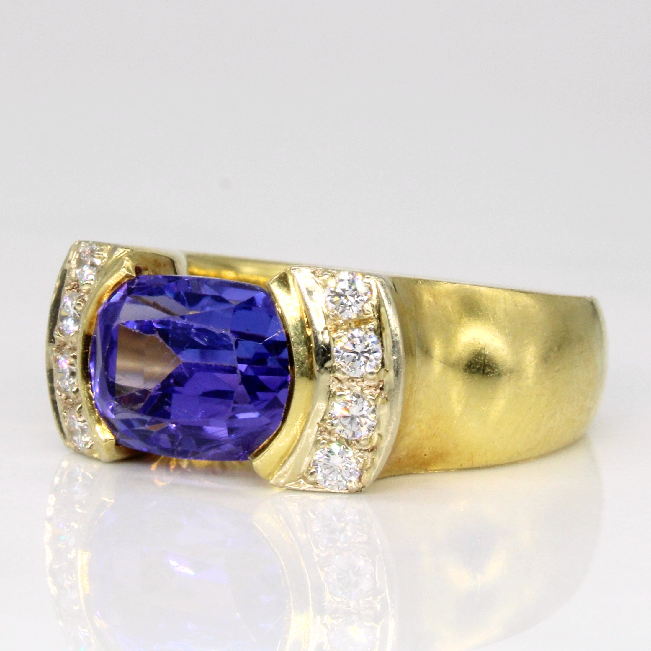 Tanzanite & Diamond Cocktail Ring | 3.00ct, 0.28ctw | SZ 6.75 |