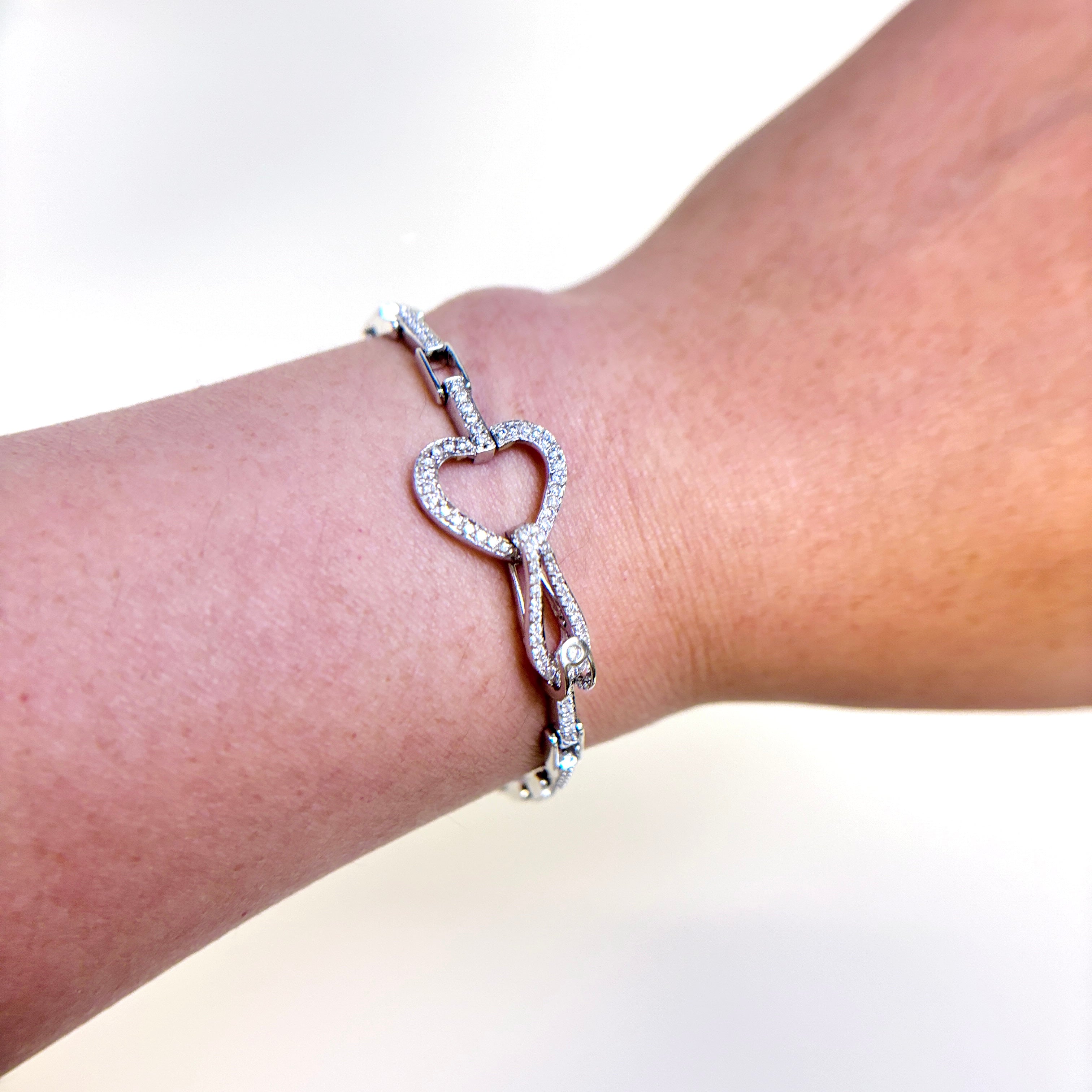 14k White Gold Diamond Bracelet | 1.11ctw | 7.25"