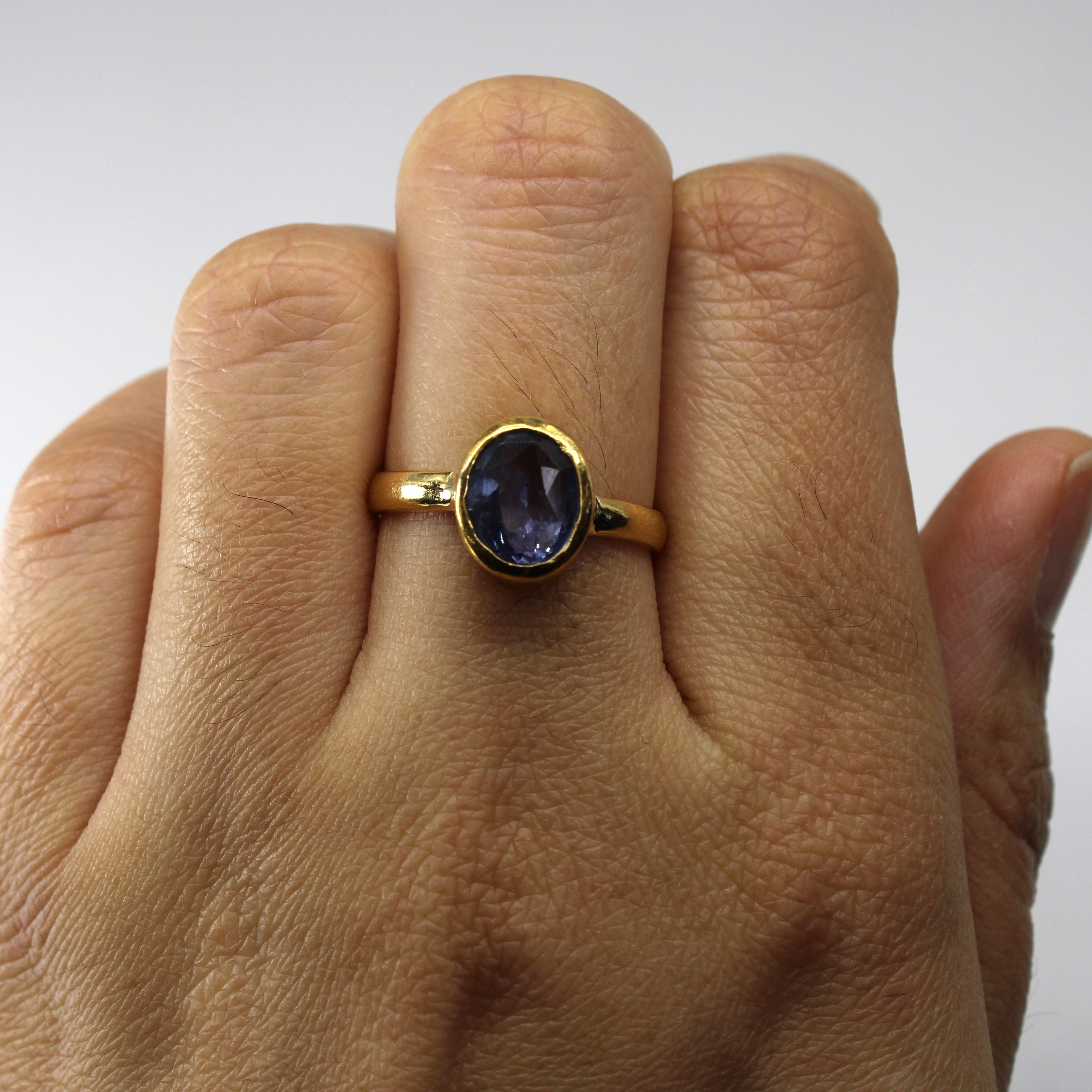 Bezel Set Sapphire Ring | 2.80ct | SZ 7.25 |