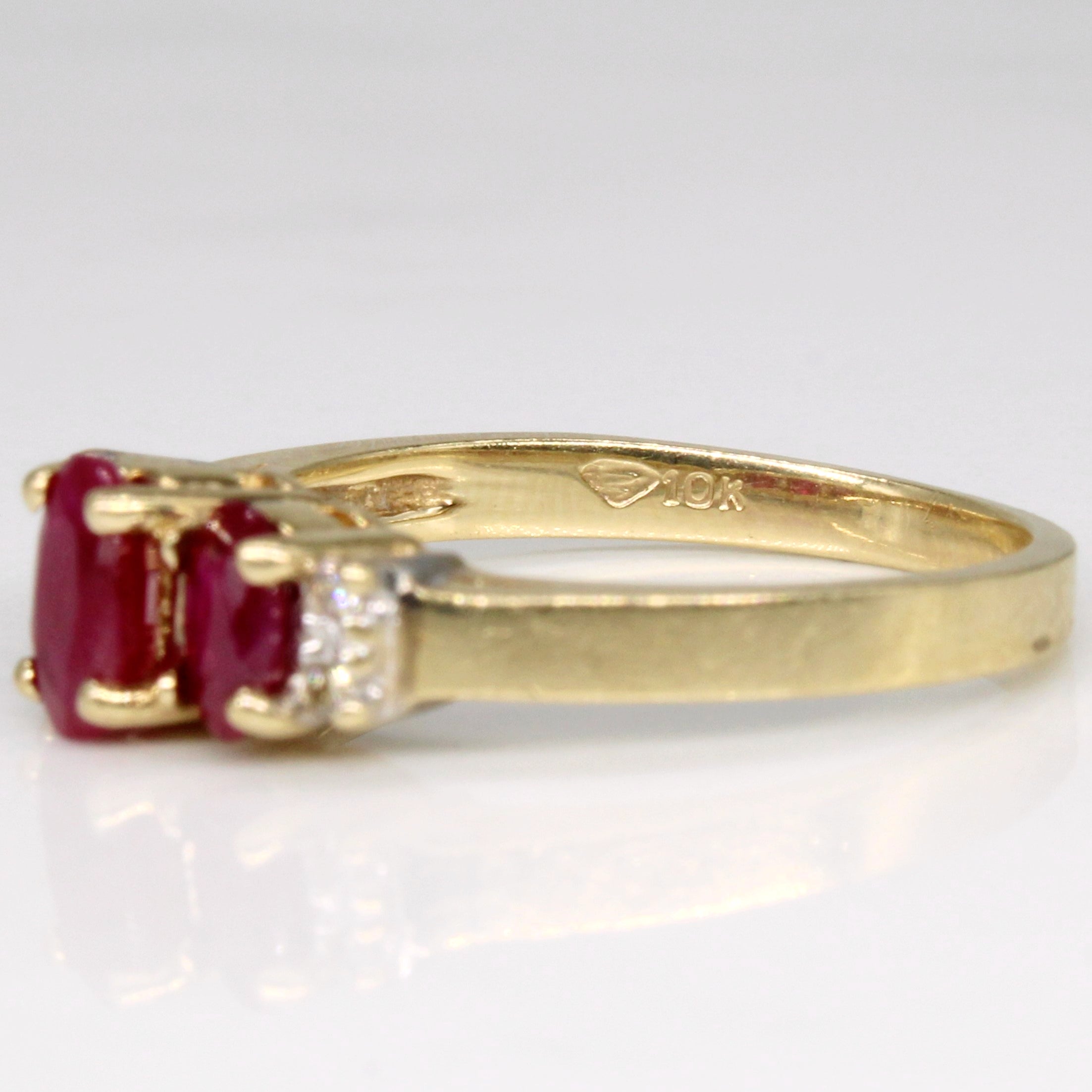 Ruby & Diamond Cocktail Ring | 1.00ctw, 0.04ctw | SZ 6.25 |