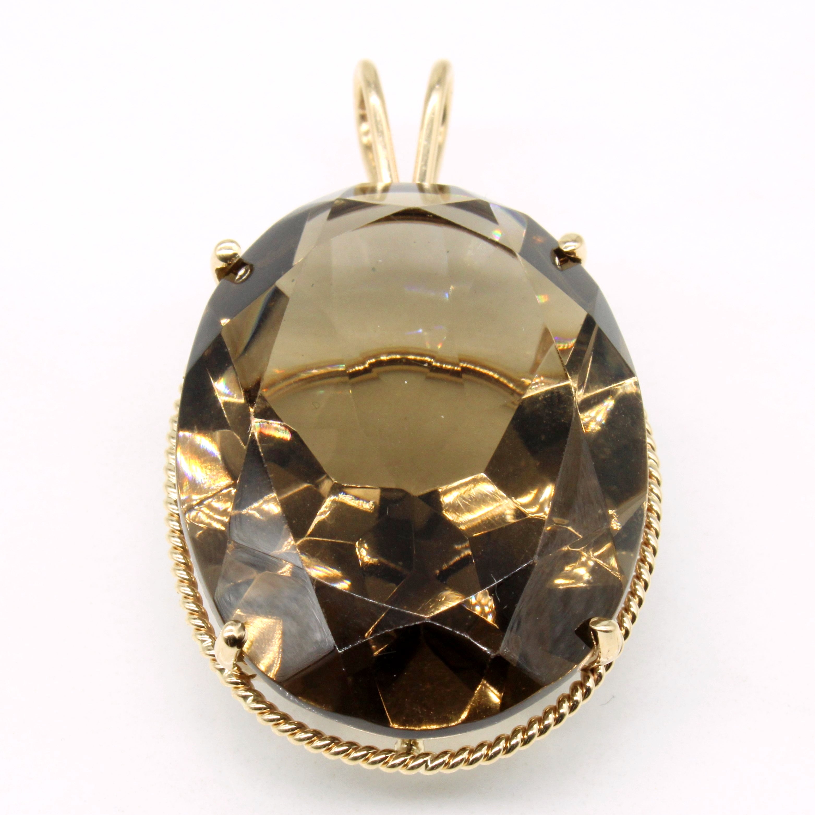Pendentif en quartz fumé de grande taille | 70,00 ct |
