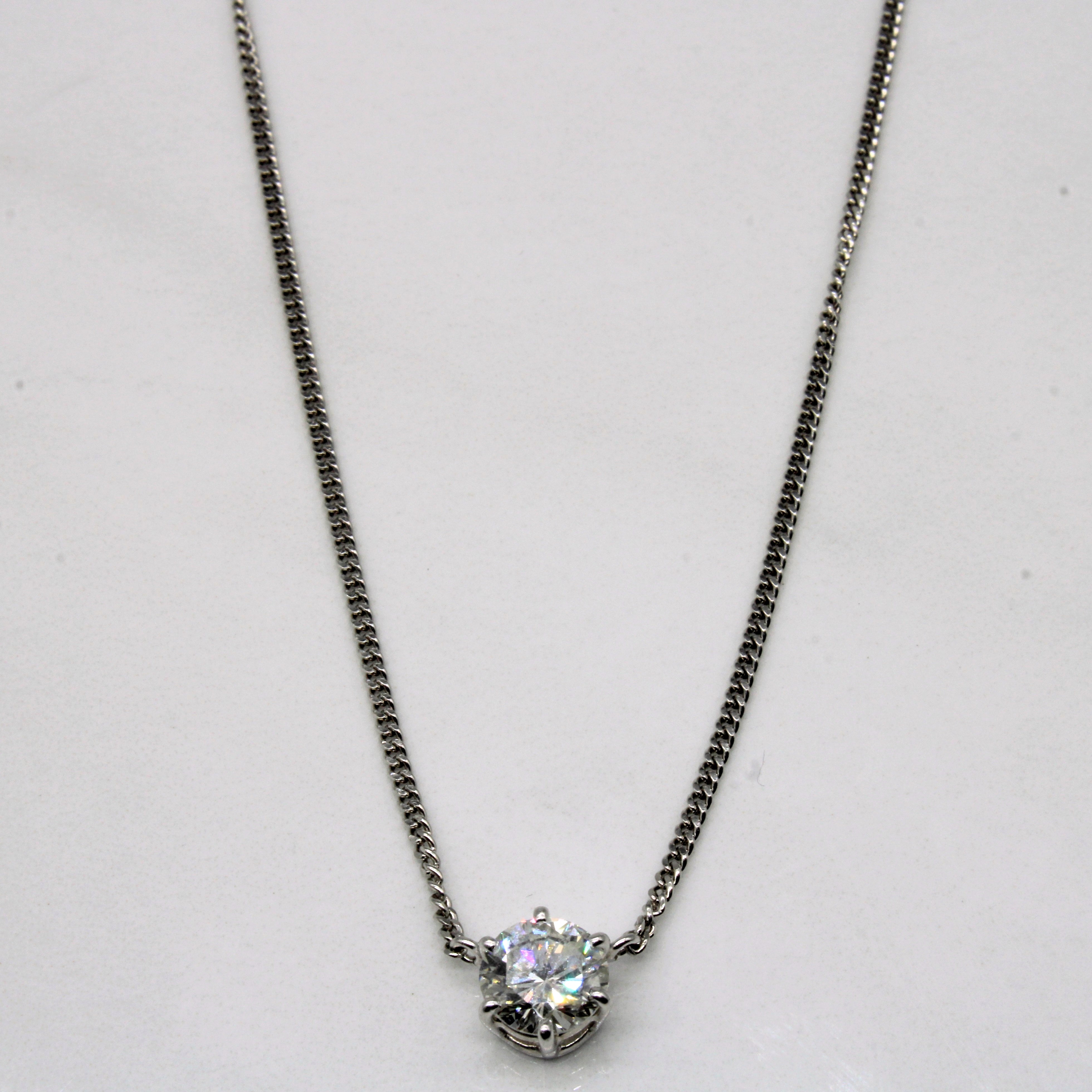 Solitaire Diamond Necklace | 1.00ct | 16" |