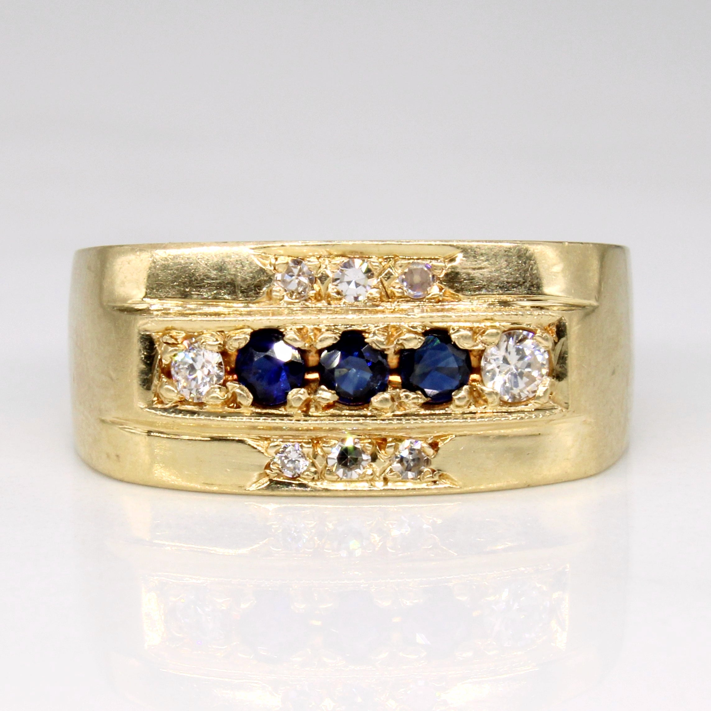 Diamond & Sapphire Ring | 0.23ctw, 0.20ctw | SZ 8 |