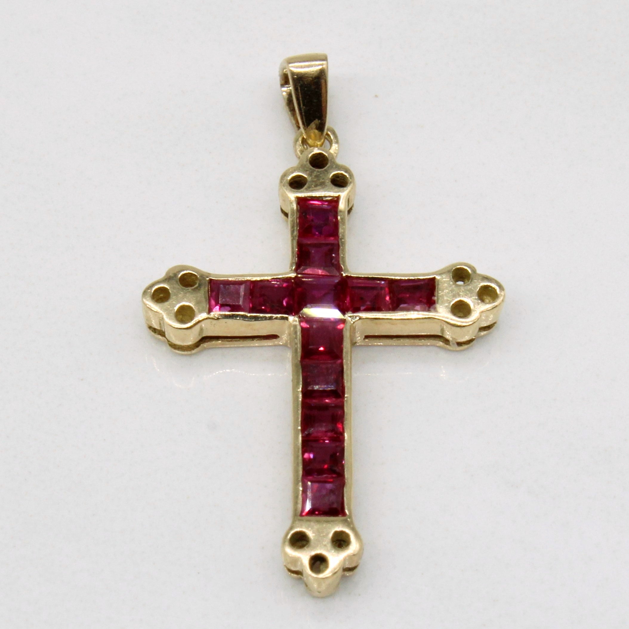 Ruby Cross Pendant | 0.65ctw |