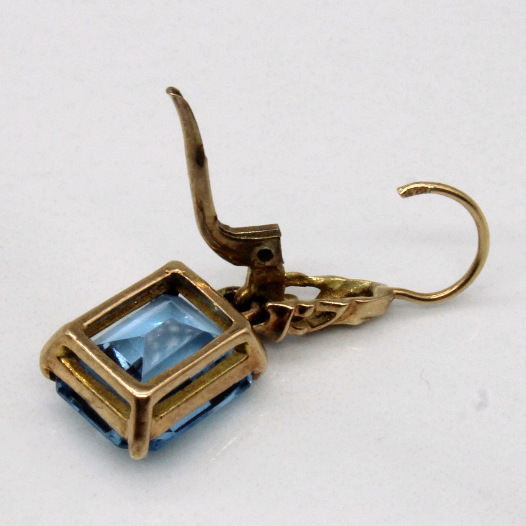 Synthetic Spinel Antique Inspired Earrings | 8.50ctw |