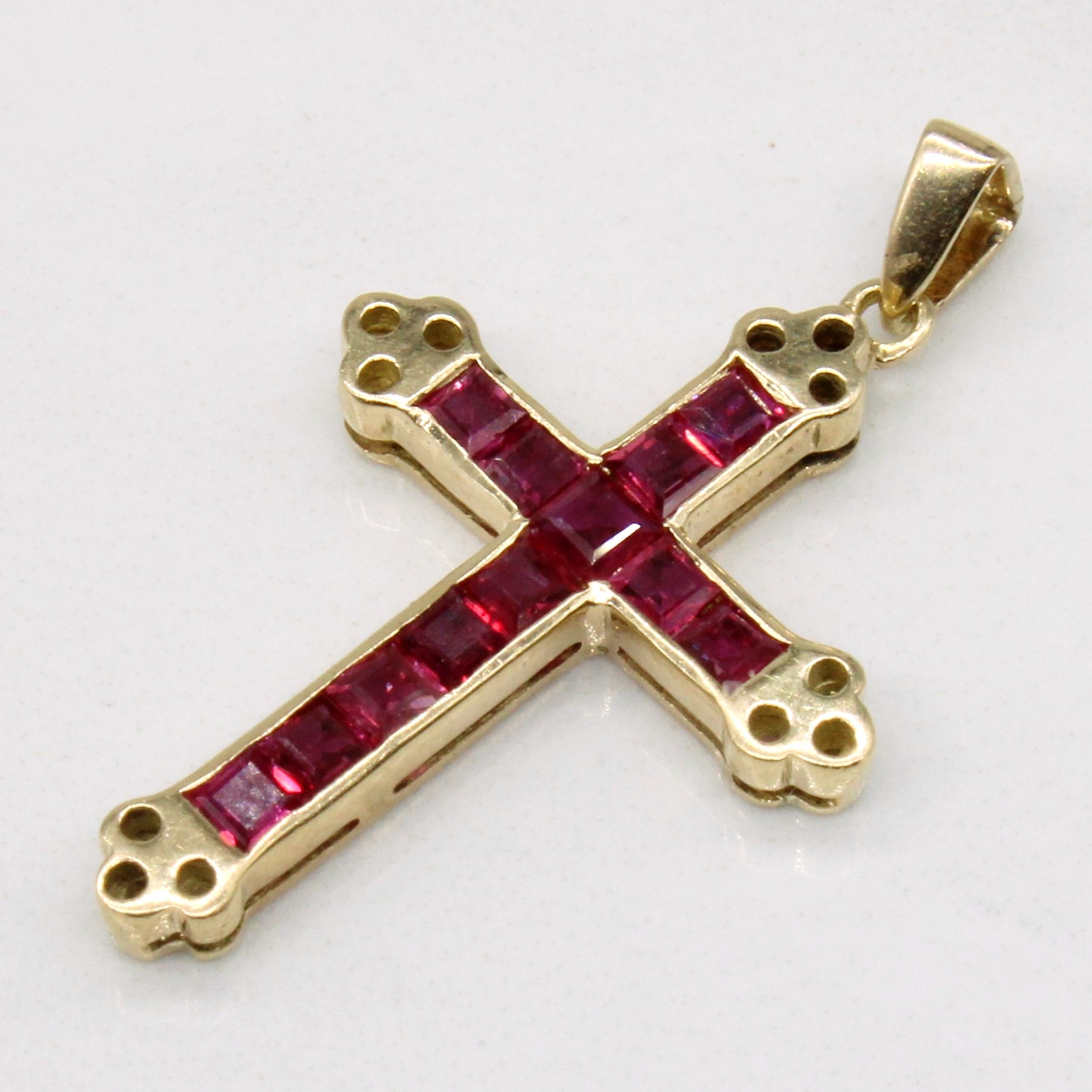 Ruby Cross Pendant | 0.65ctw |