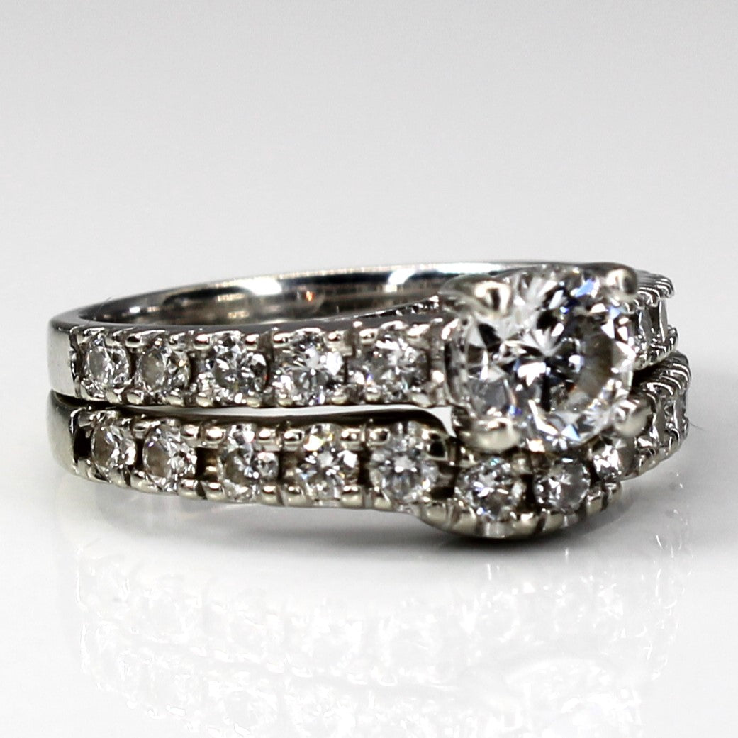 Prong Set Diamond Engagement Ring Set | 1.01ctw | SZ 4.5 |