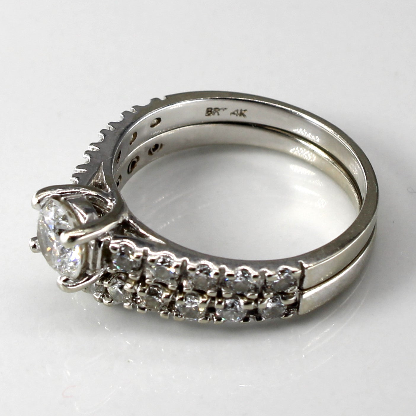 Prong Set Diamond Engagement Ring Set | 1.01ctw | SZ 4.5 |