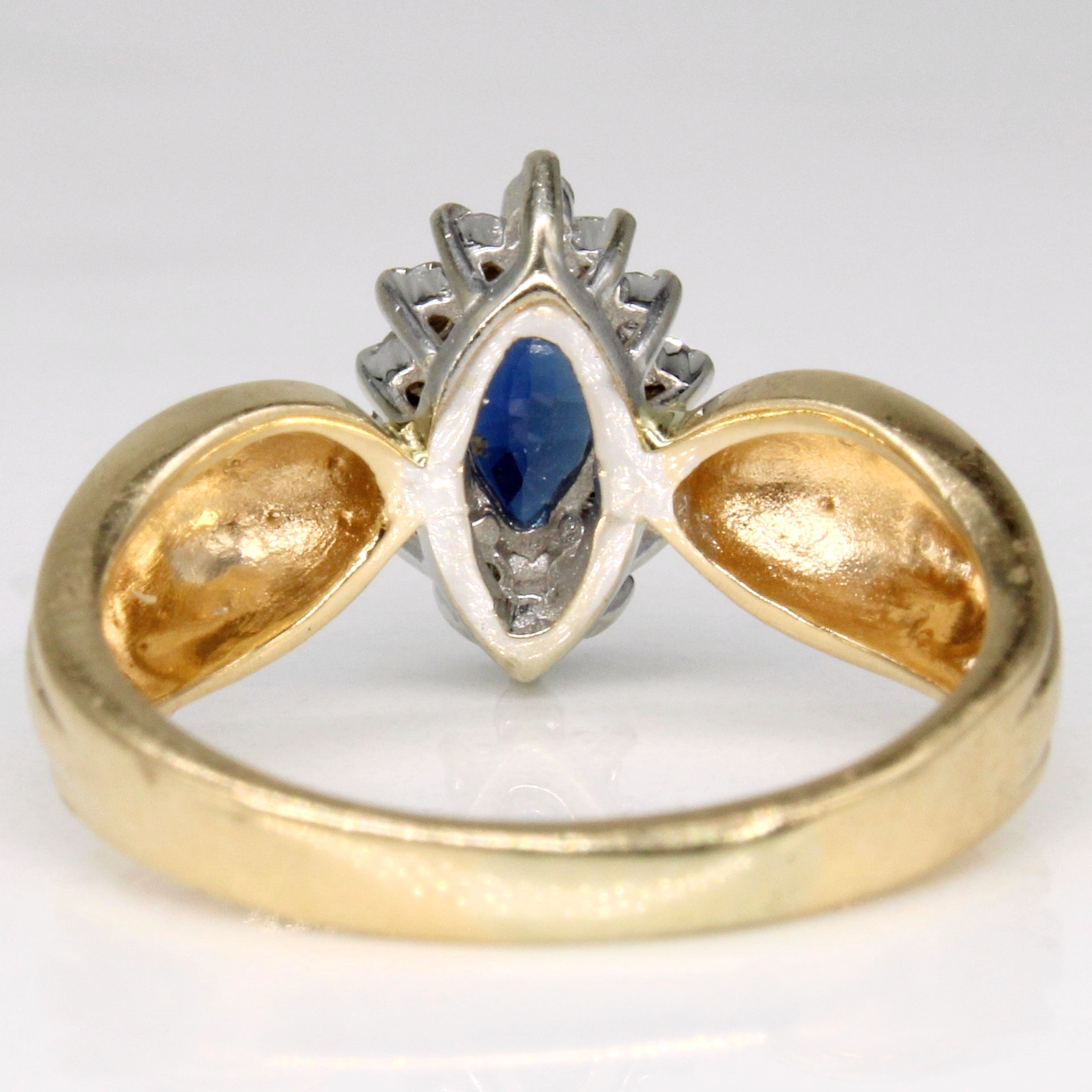 Sapphire & Diamond Halo Set Ring | 0.55ct, 0.14ctw | SZ 5.25 |