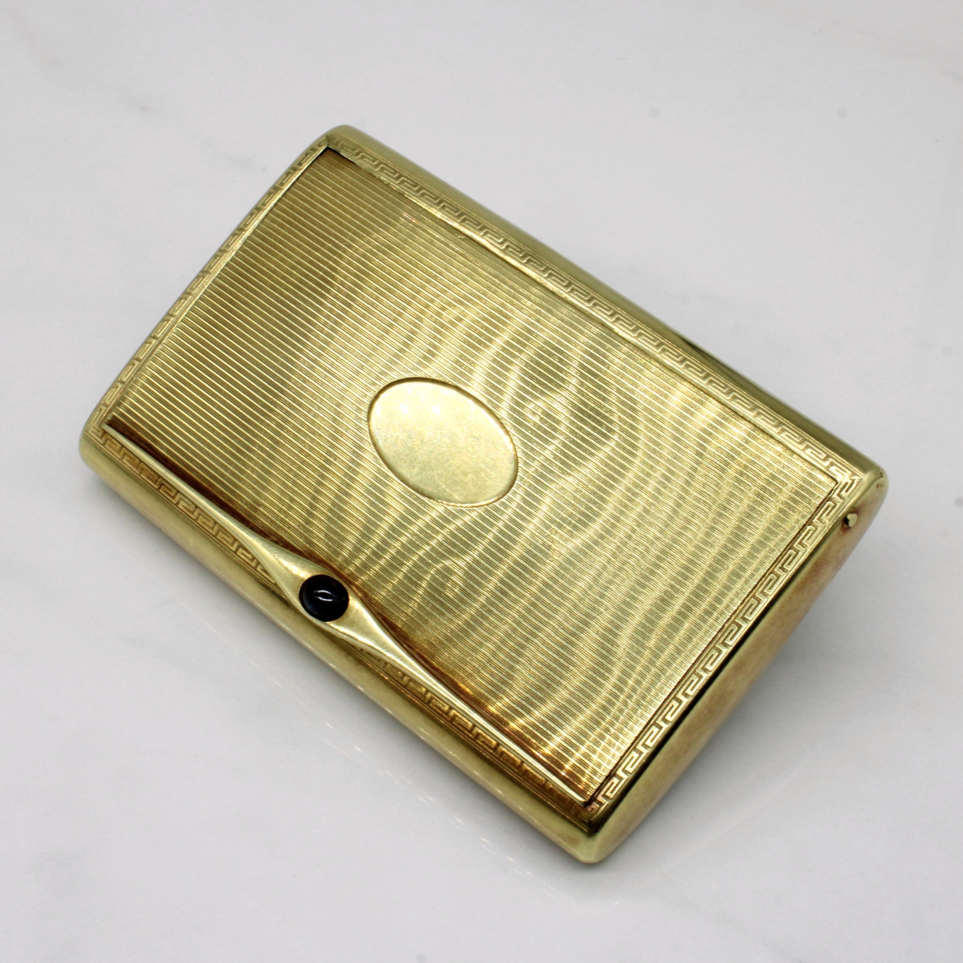 14k Yellow Gold & Sapphire Cigarette Case | 0.60ct |