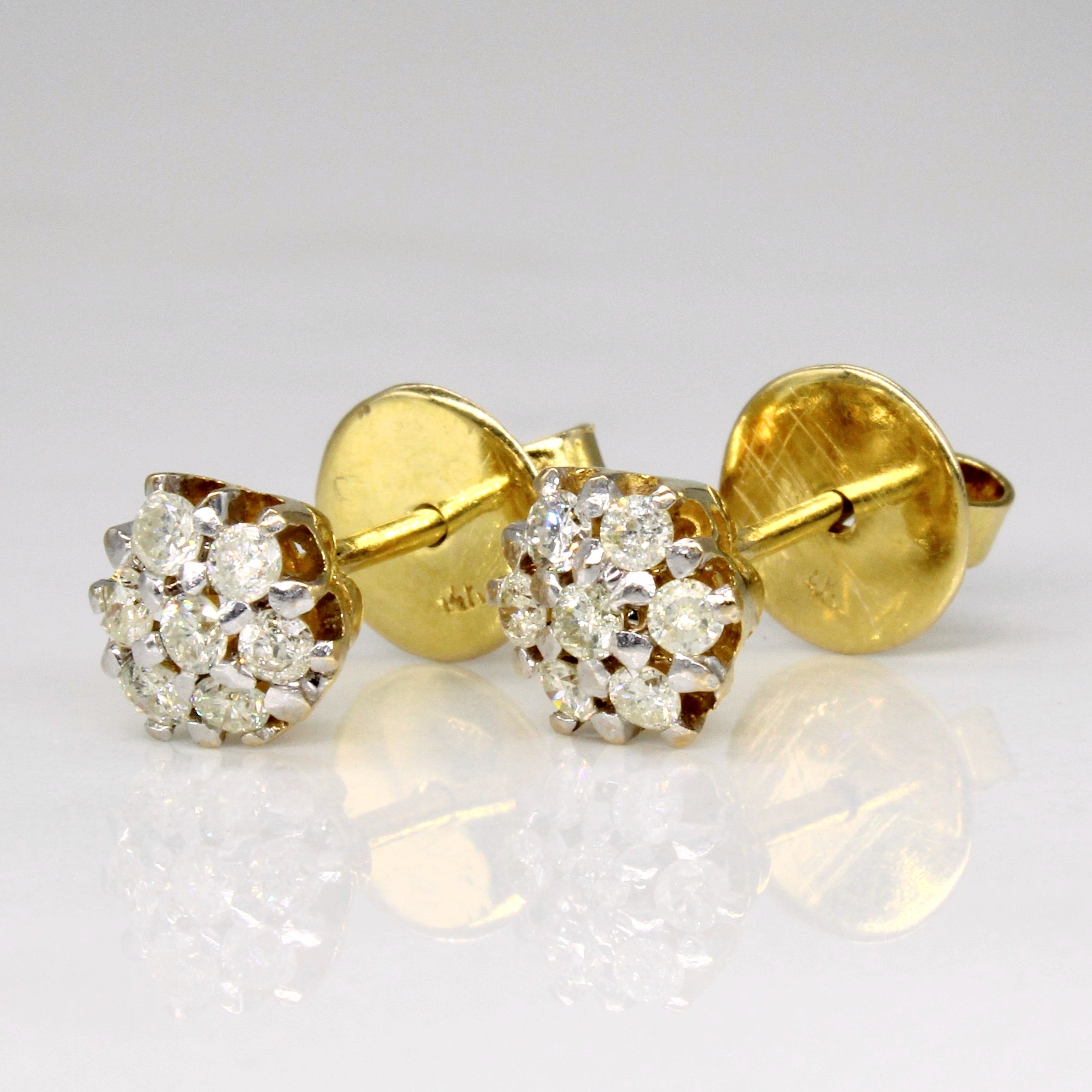 Diamond Cluster Earrings | 0.20ctw |