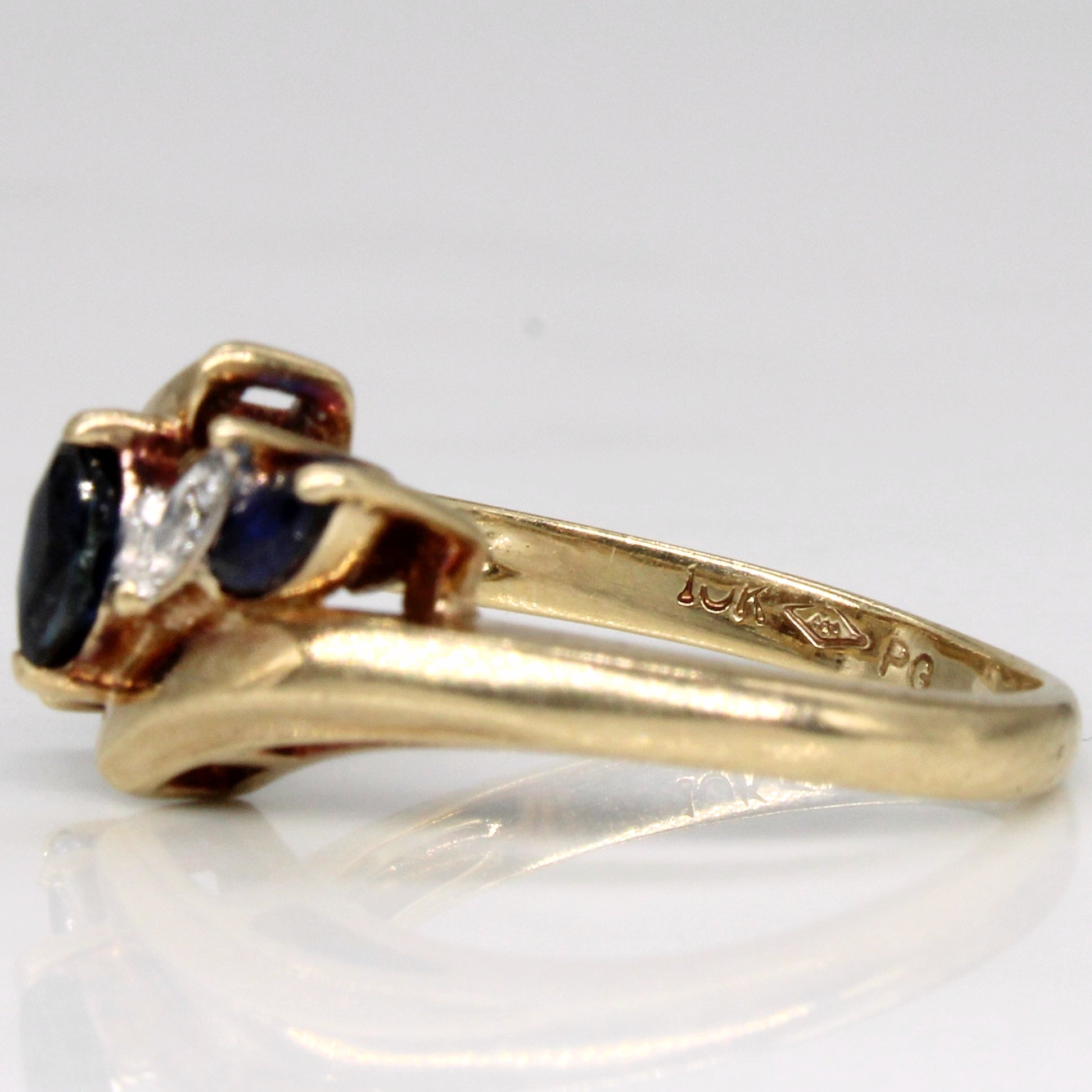 Sapphire & Diamond Waterfall Ring | 0.25ctw, 0.02ctw | SZ 5.25 |