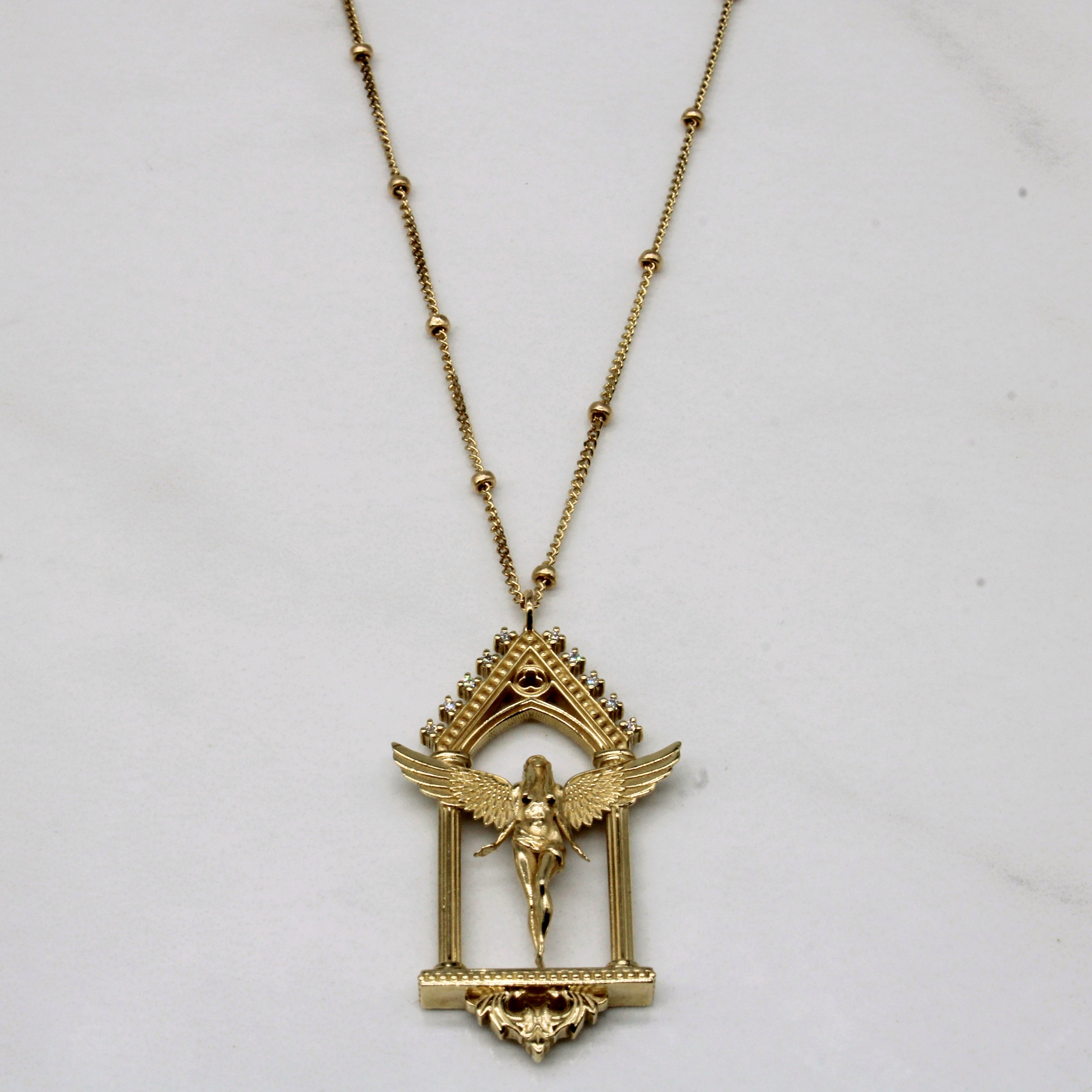 Diamond Angel Necklace | 0.05ctw | 20" |