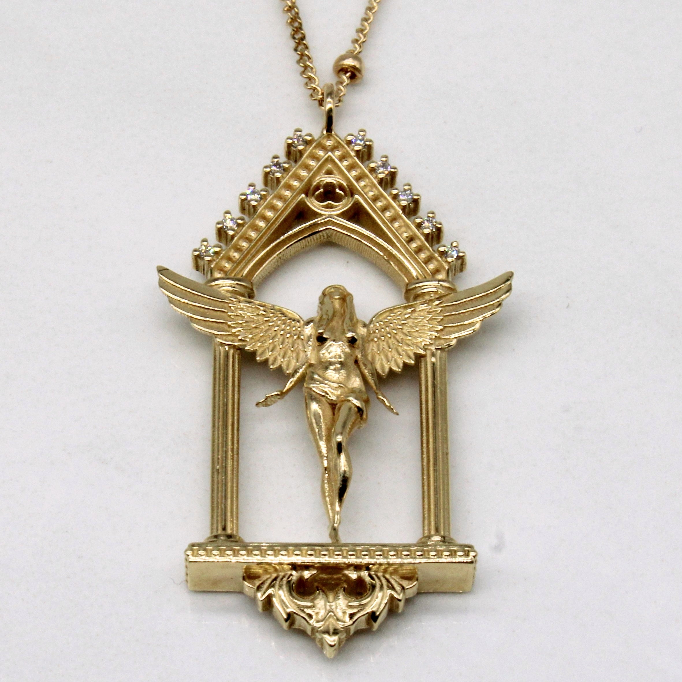 Diamond Angel Necklace | 0.05ctw | 20" |