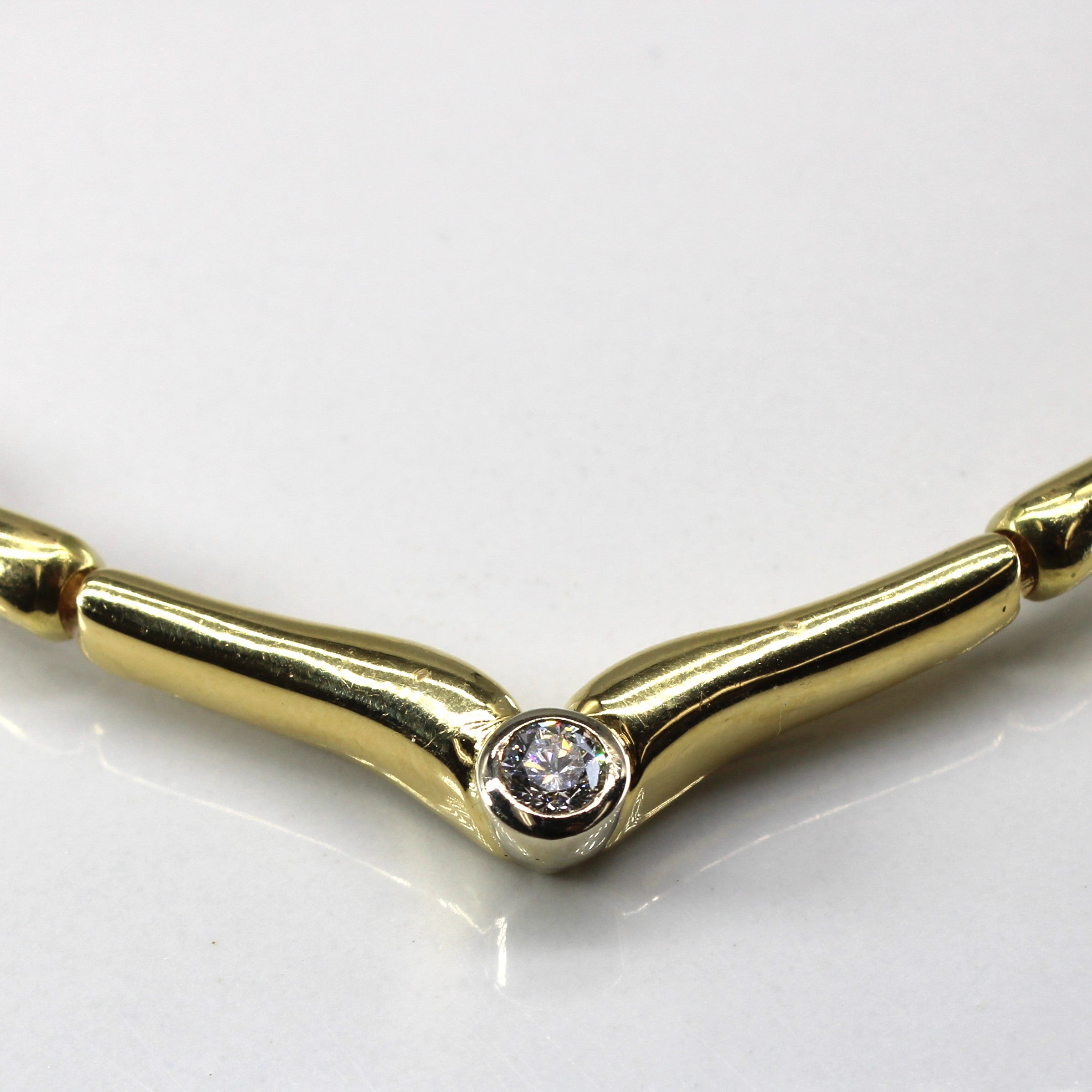 Bezel Set Diamond Necklace | 0.25ct | 16"|