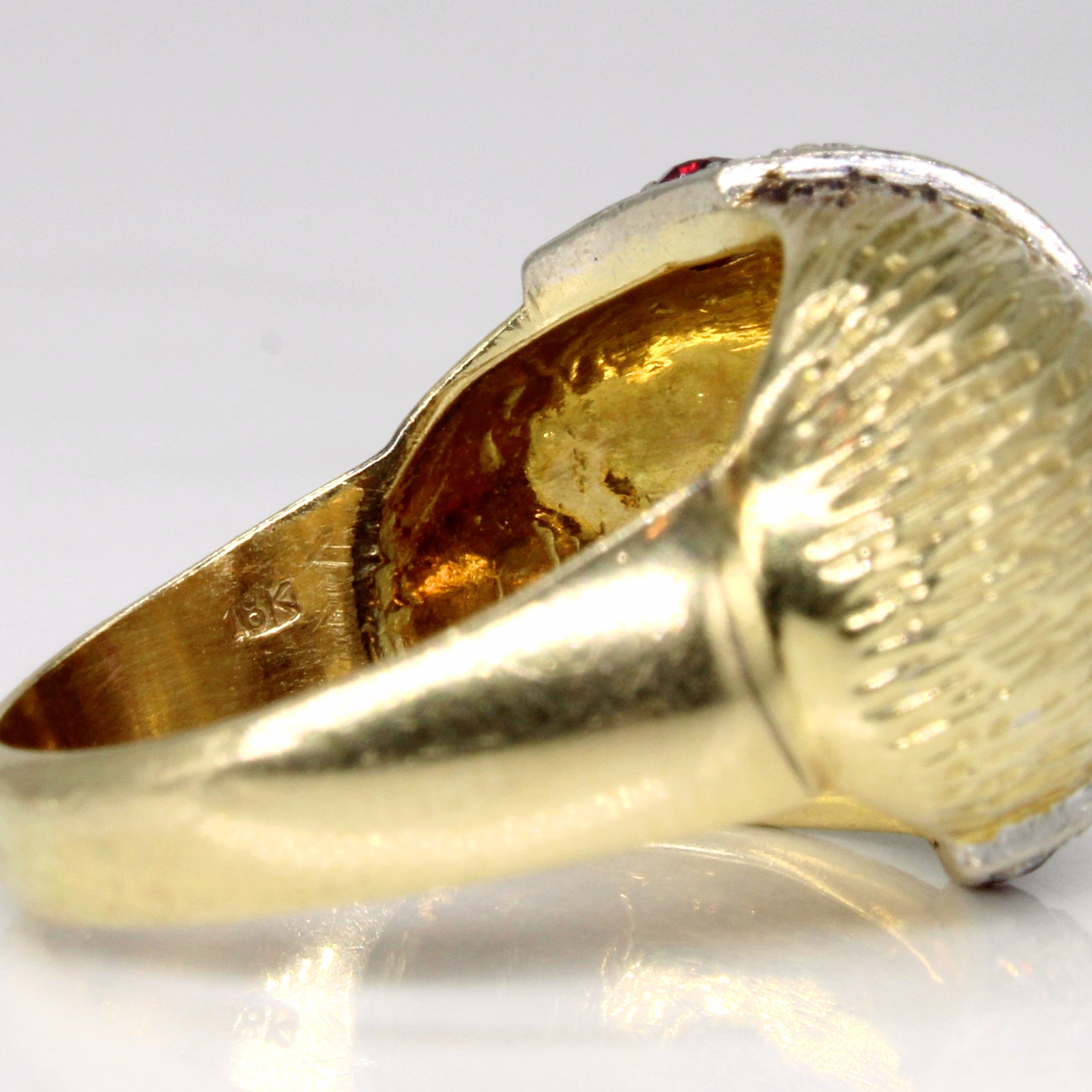 Ruby & Diamond Cocktail Ring | 0.50ctw, 0.08ctw | SZ 8 |