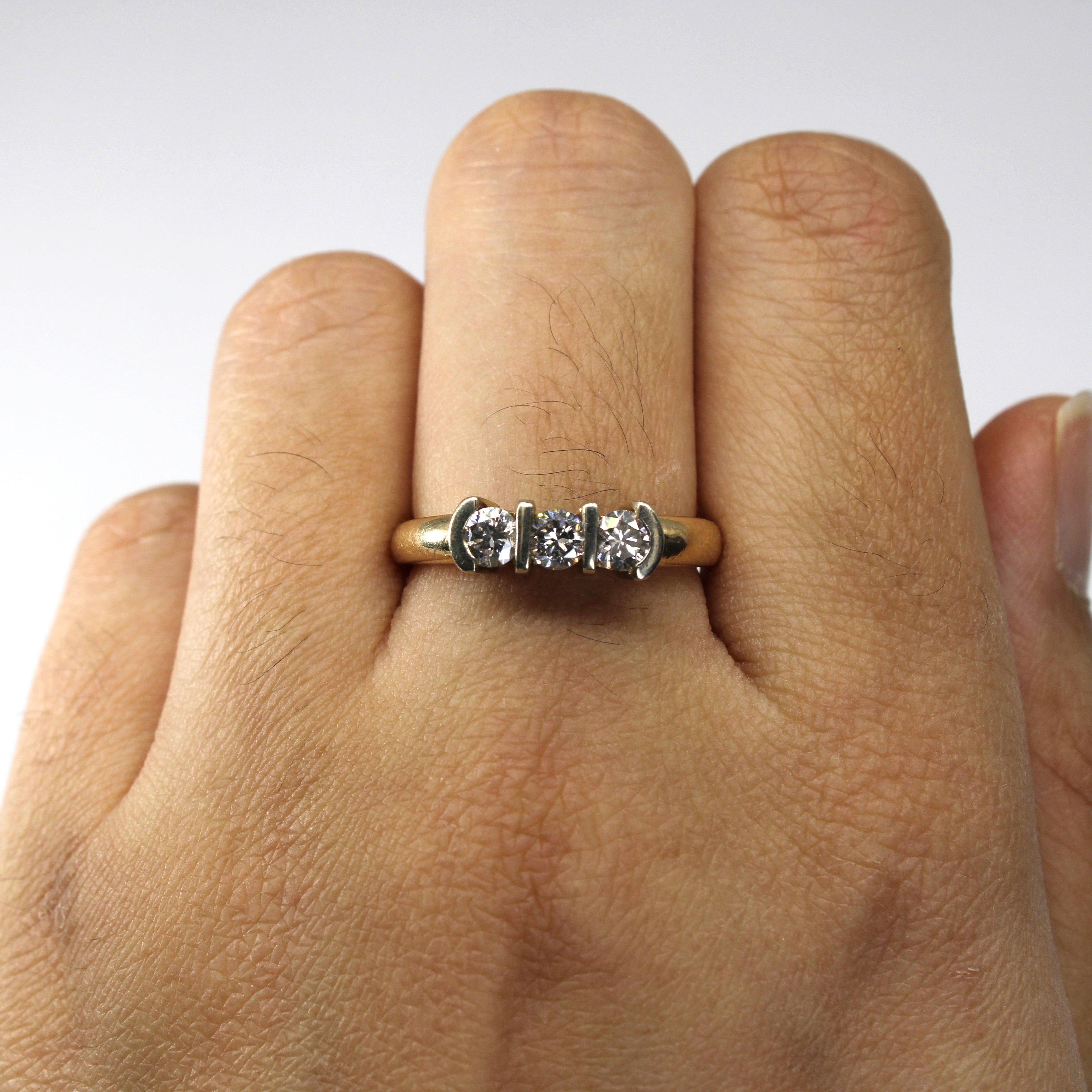 Three Stone Diamond Ring | 0.53ctw | SZ 7.75 |