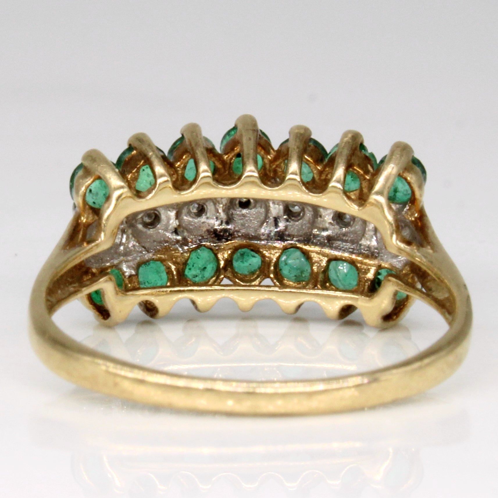 Emerald & Diamond Cluster Ring | 0.56ctw, 0.03ctw | SZ 6.25 |