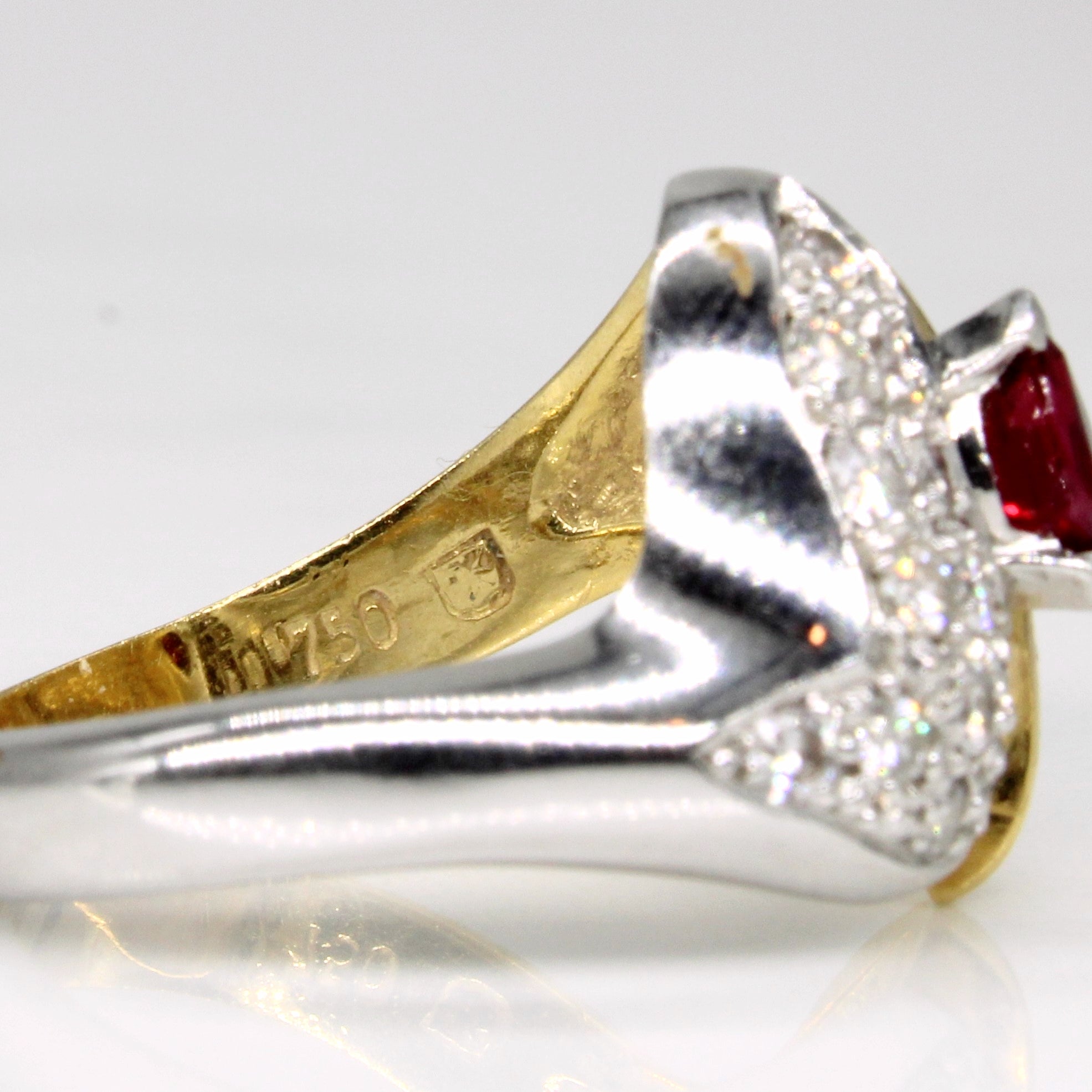 Diamond & Ruby Cocktail Ring | 0.29ctw, 0.20ct | SZ 5.75 |