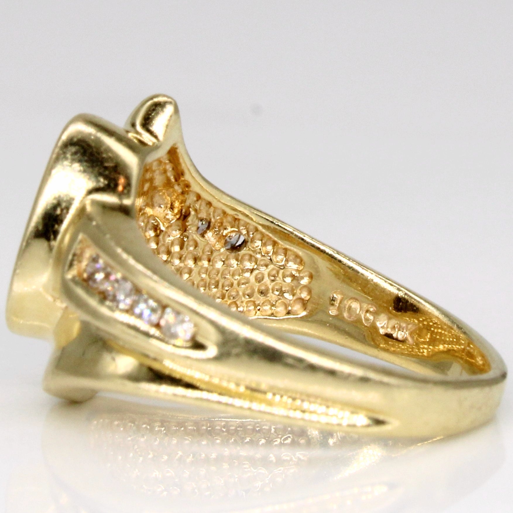Bague cocktail doublet d'opale et diamants | 0,20 ct, 0,06 ct au total | Taille 3,5 |