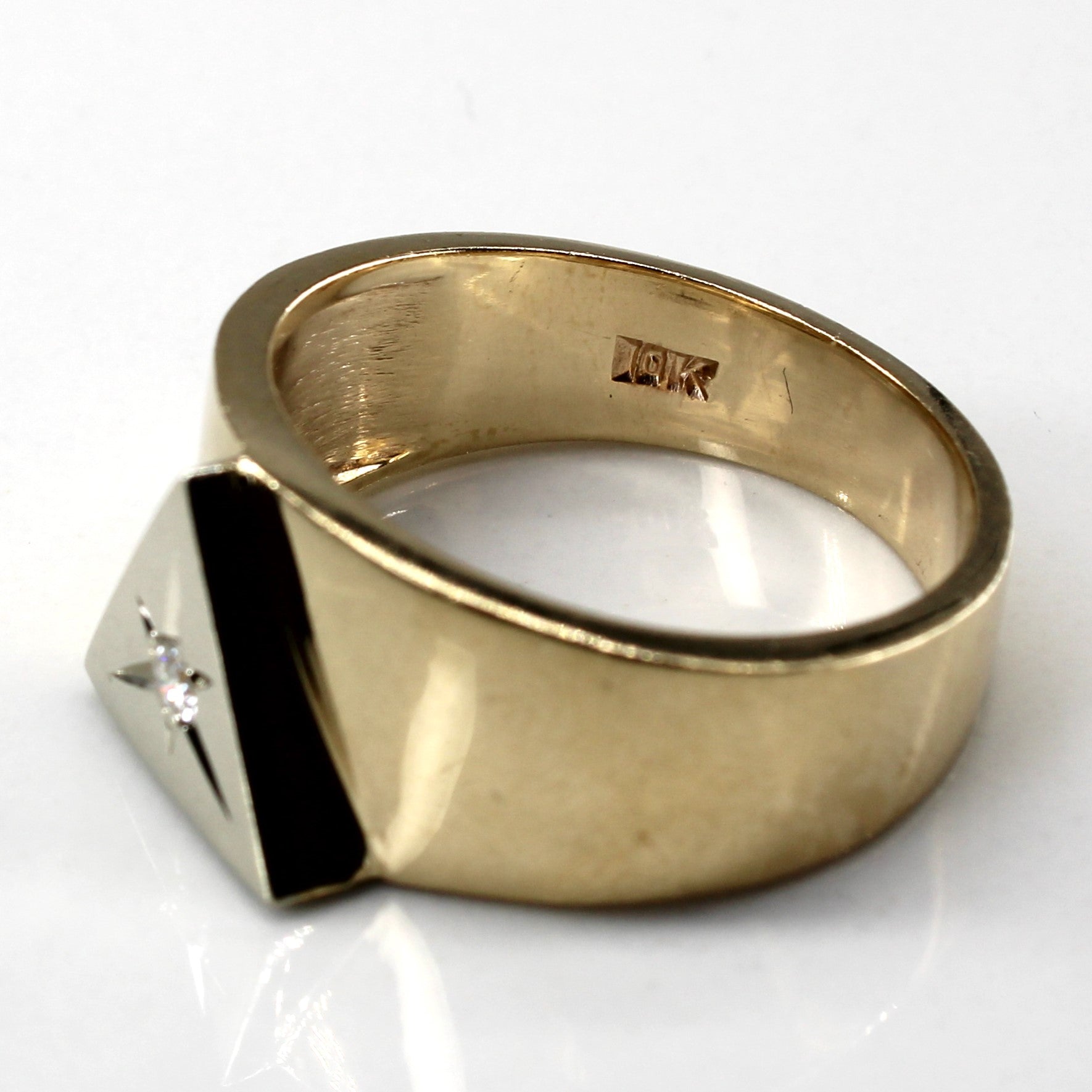 Solitaire Diamond Solid Gold Ring | 0.05ct | SZ 10 |