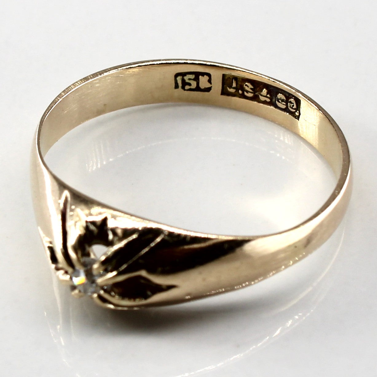 Antique 15k Claw Set Old Mine Diamond Ring | 0.09ct | SZ 7.25 |