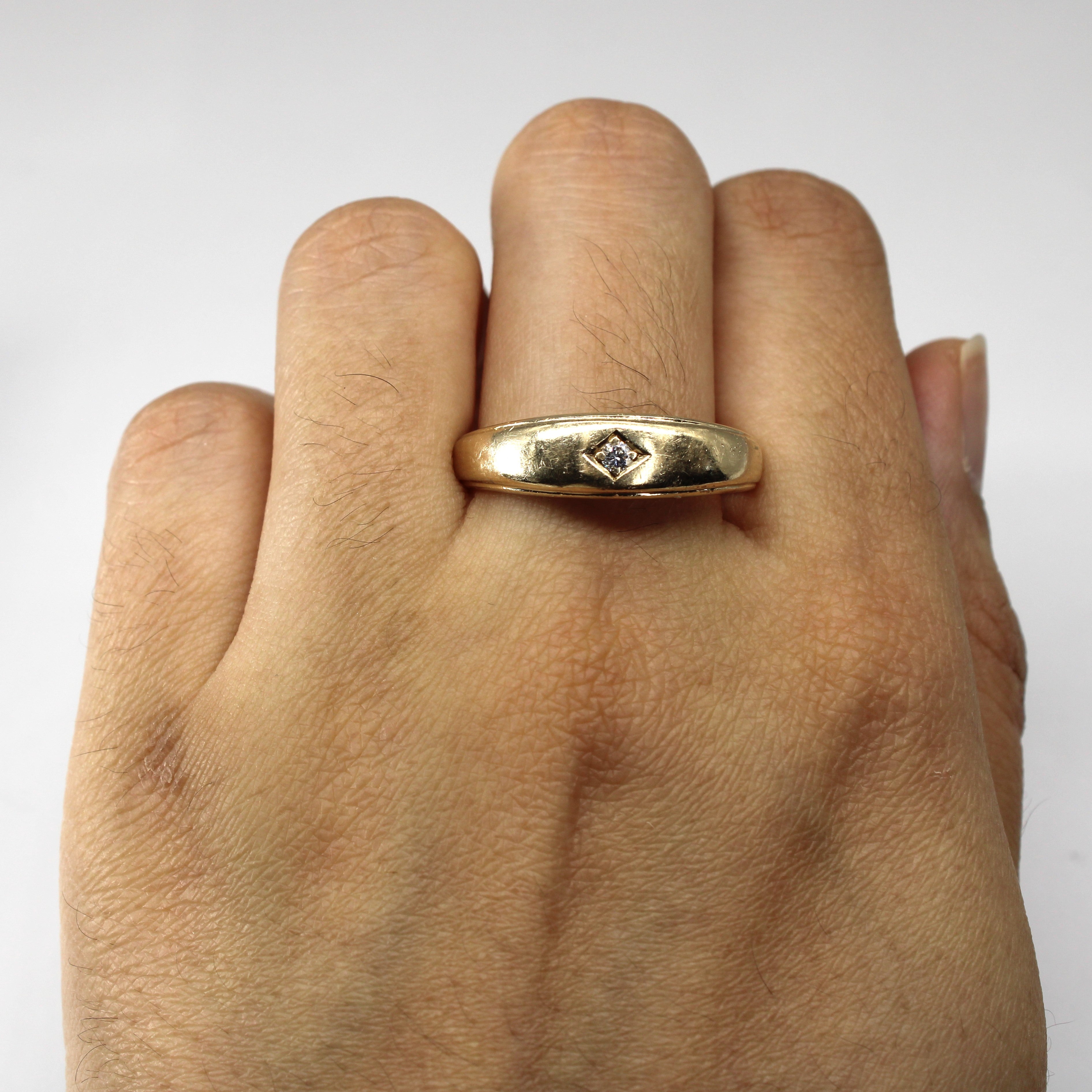 Bague solitaire en diamant | 0,04 ct | Taille 12 |