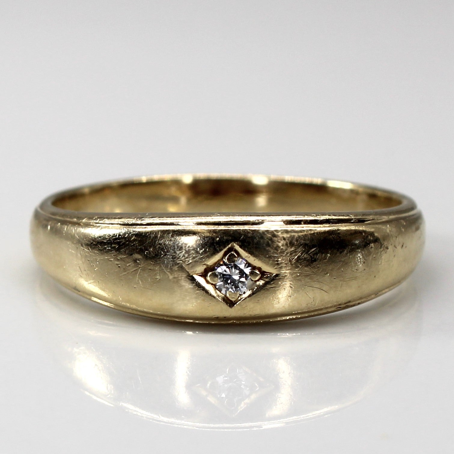Bague solitaire en diamant | 0,04 ct | Taille 12 |