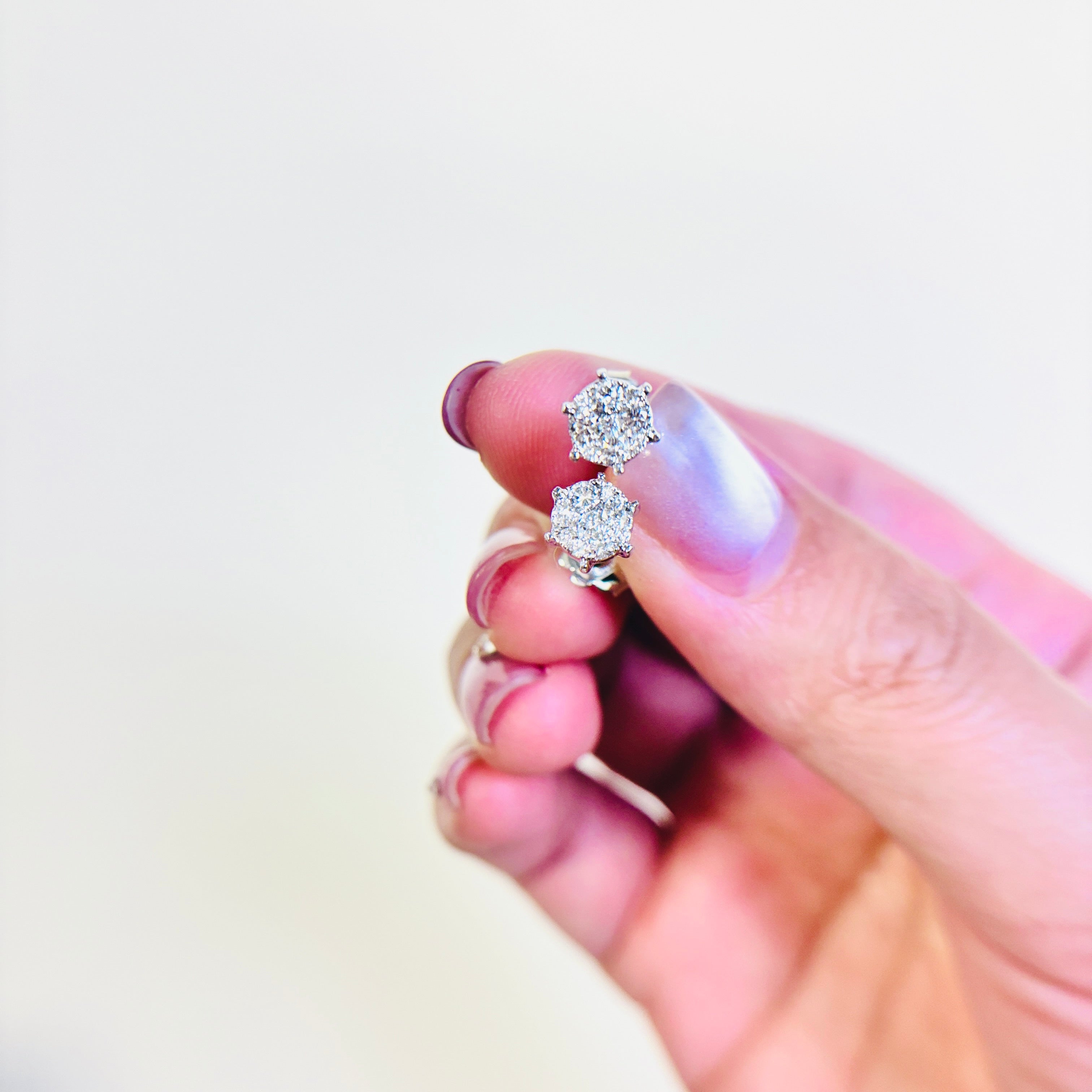 14k White Gold Diamond Stud Earrings | 0.62ctw