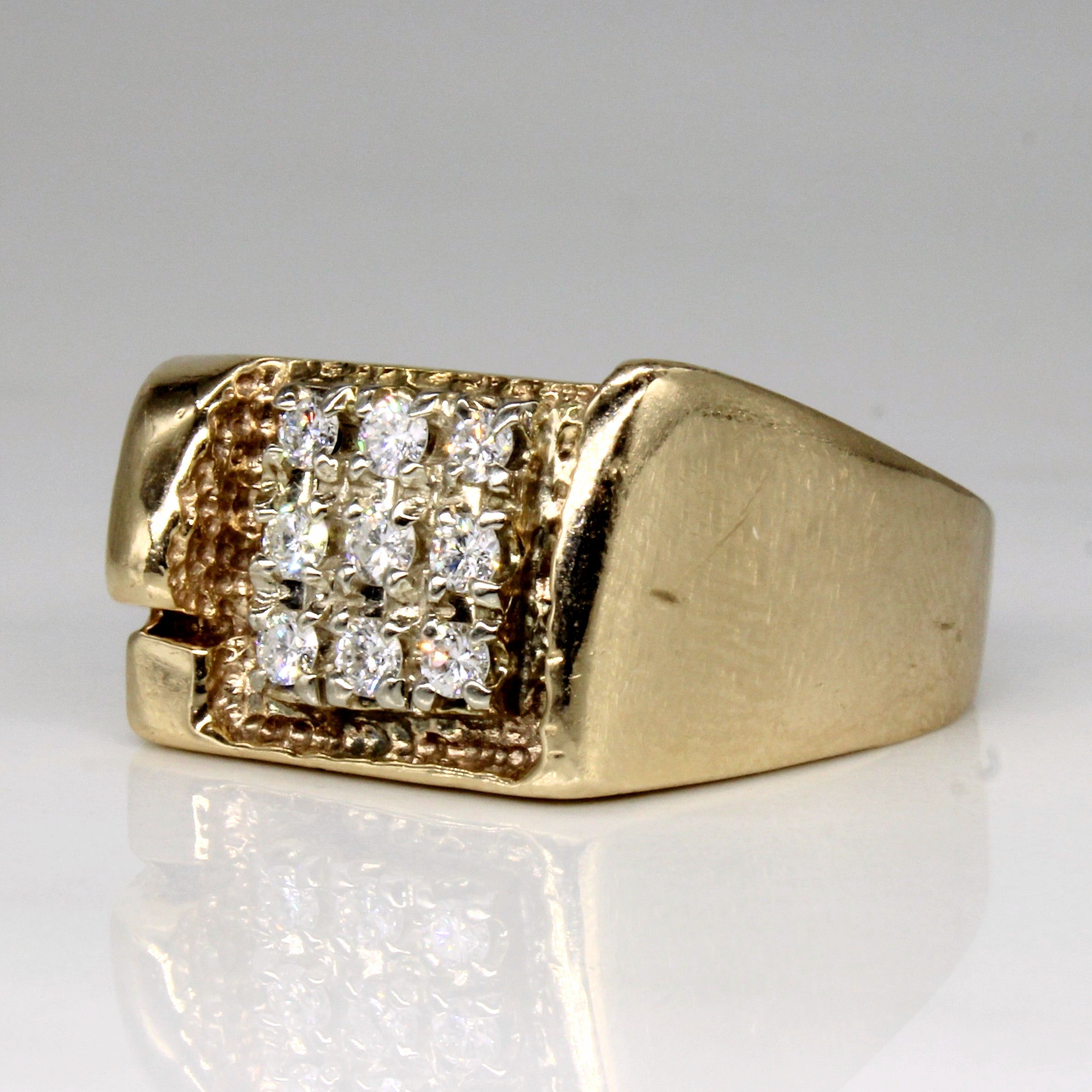 Diamond Grid Ring | 0.40ctw | SZ 10.25 |