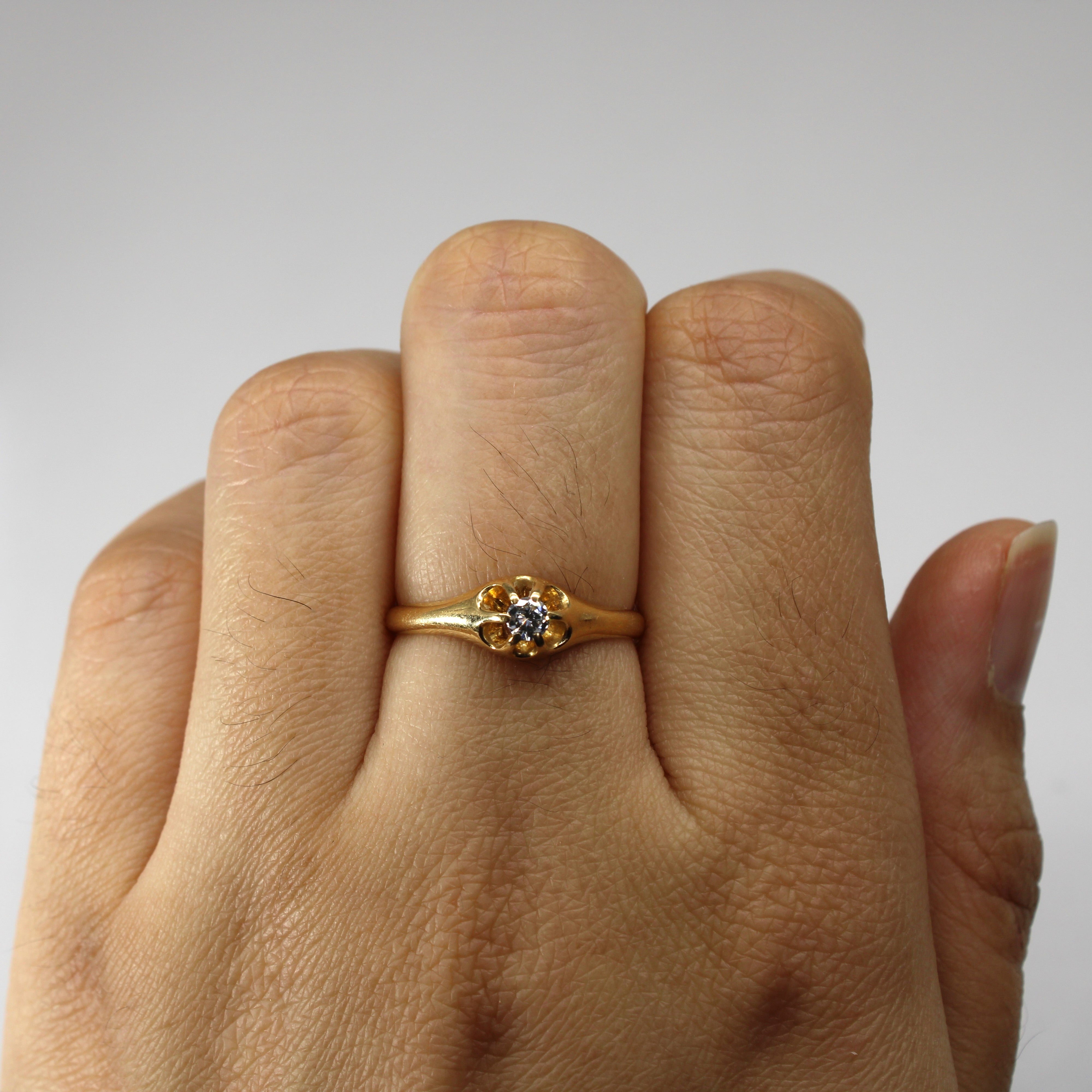 Belcher Set Diamond Ring | 0.09ct | SZ 6 |