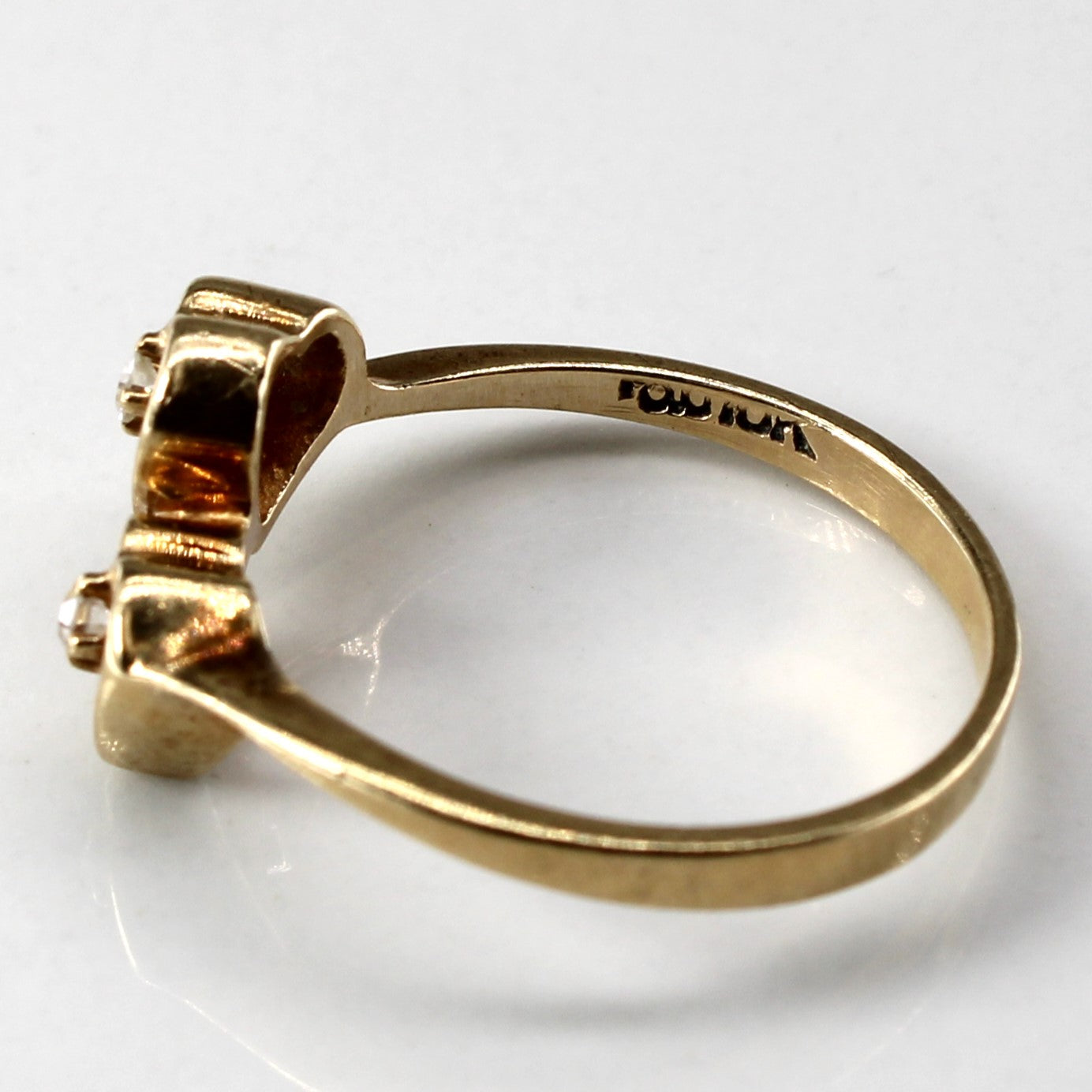 Heart Design Bypass Diamond Ring | 0.04ctw | SZ 6 |