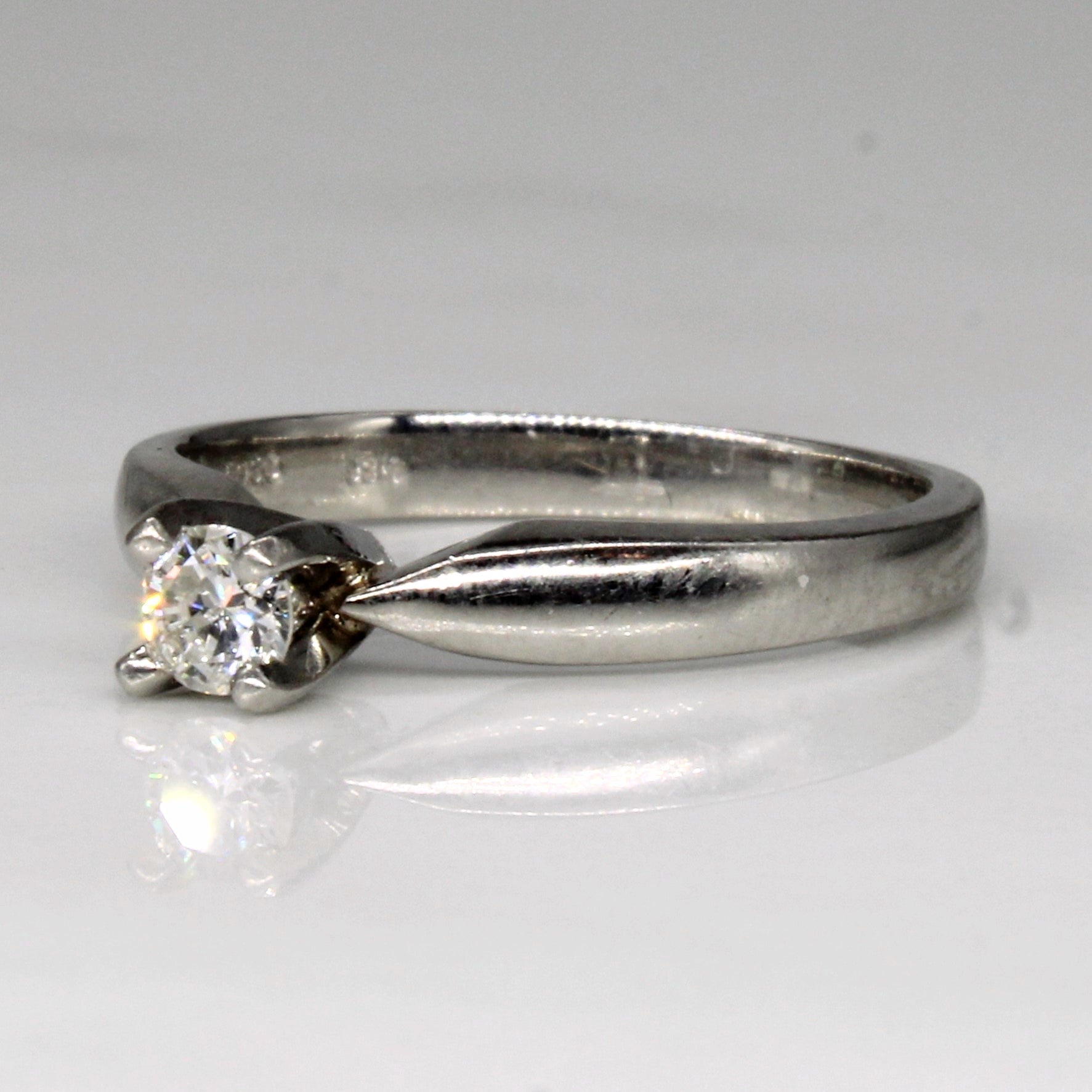 Cathedral Set Diamond Engagement Ring | 0.17ct | SZ 6.25 |