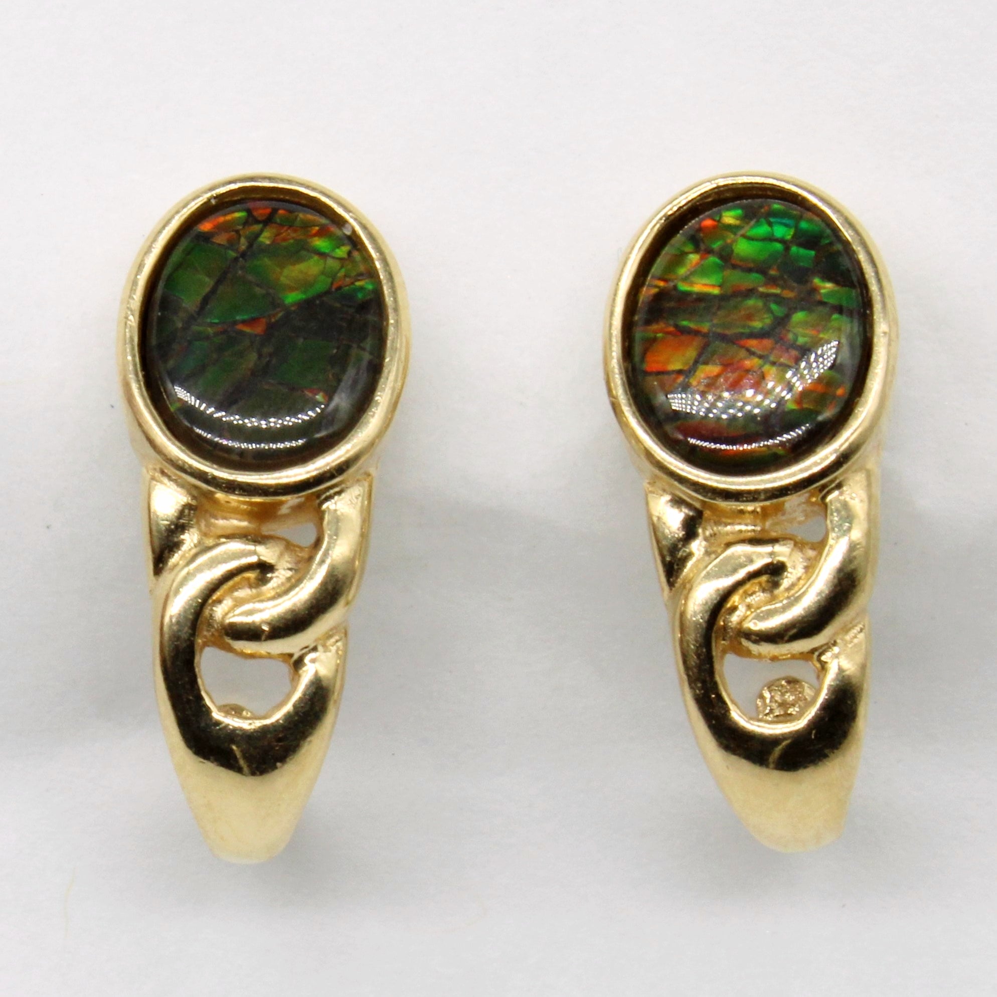 Boucles d'oreilles en ammolite | 0,80 ct |