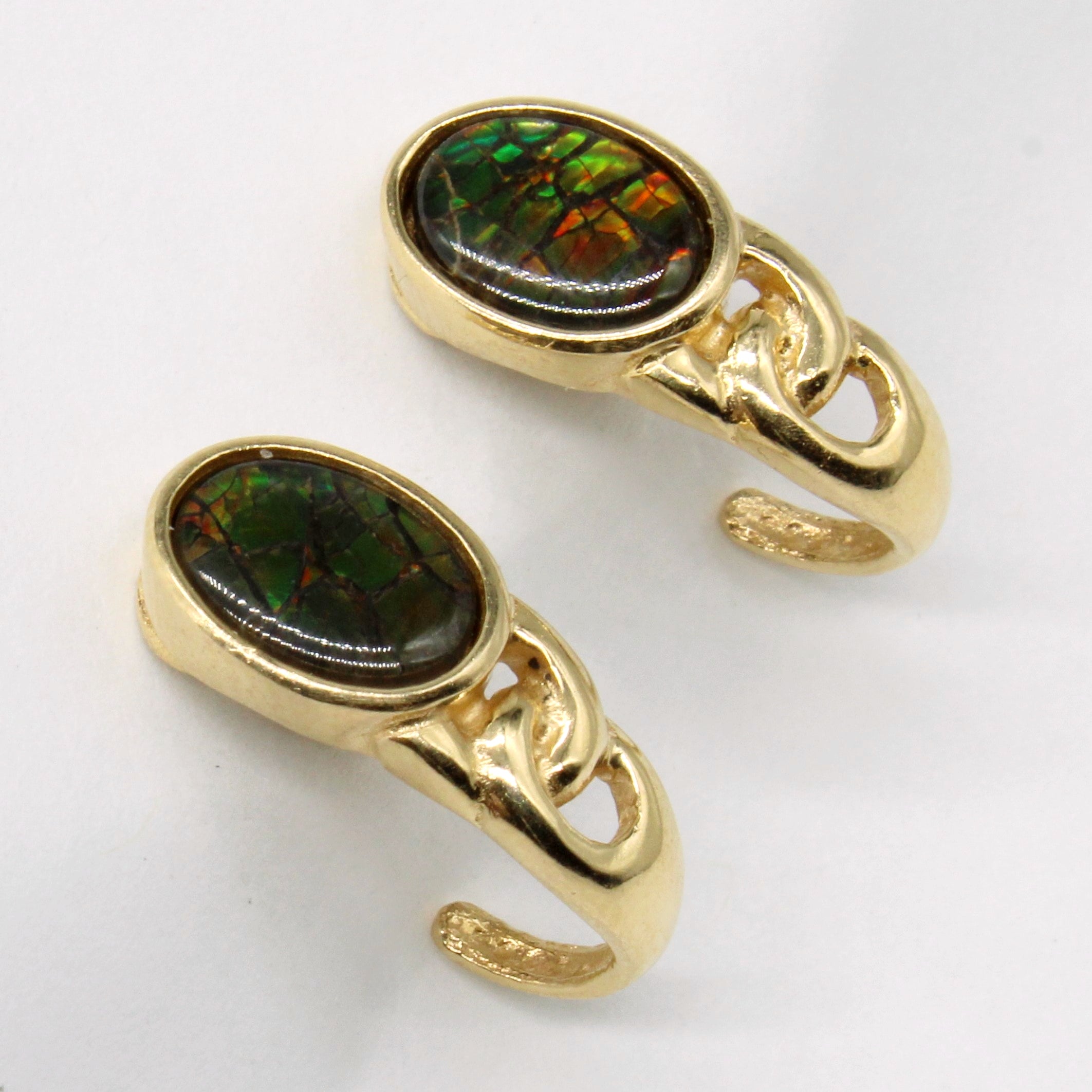 Boucles d'oreilles en ammolite | 0,80 ct |