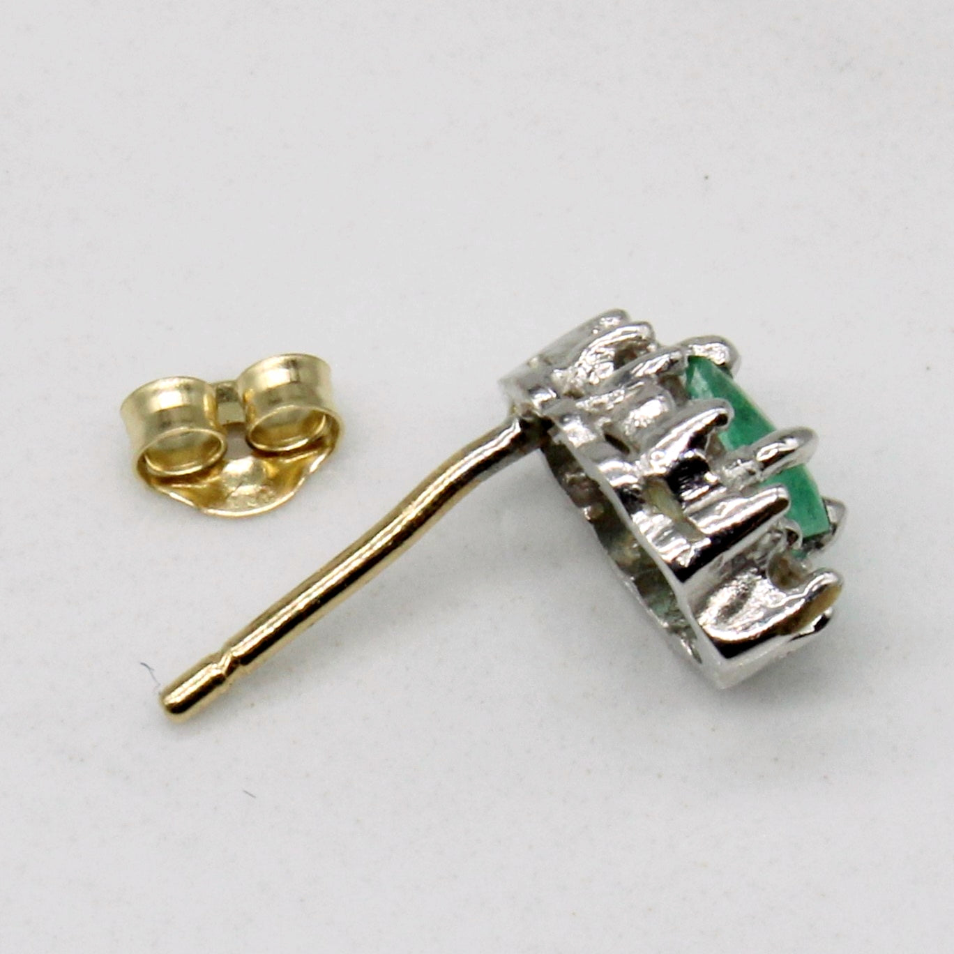 Emerald & Diamond Halo Earrings | 0.30ctw, 0.20ctw |